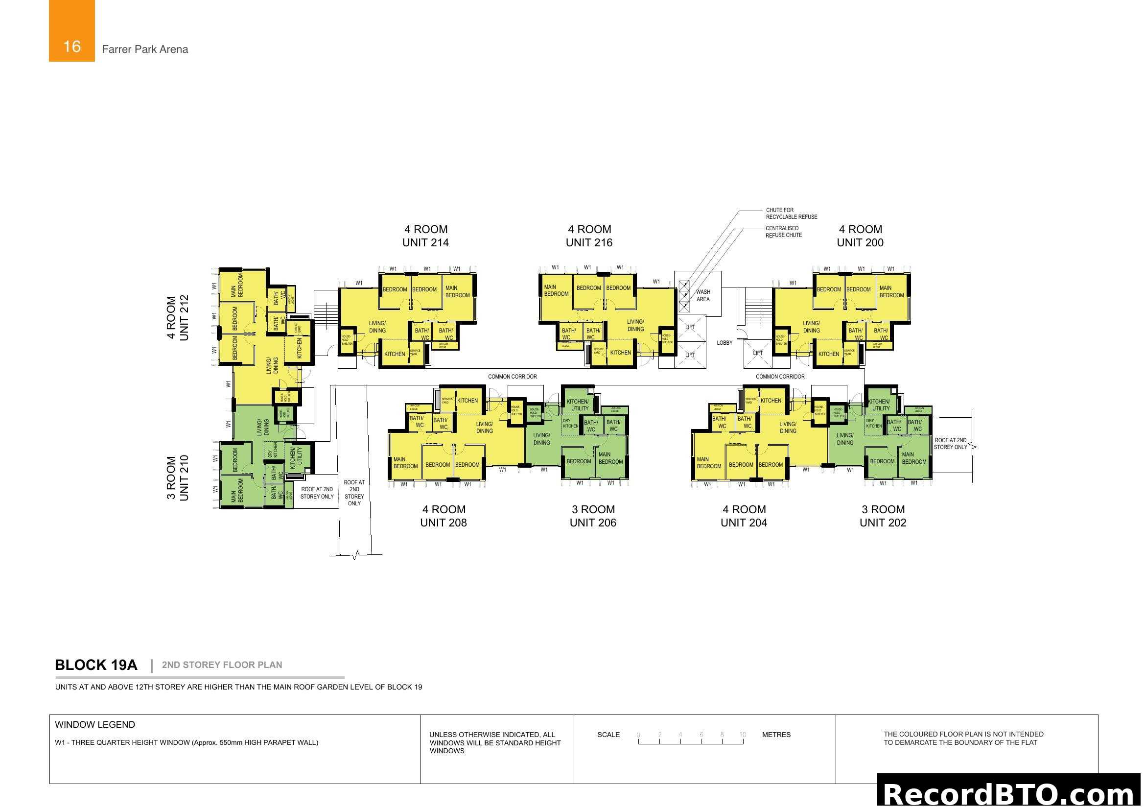 Farrer Park Arena Block 19A 2nd Storey Floor Plan