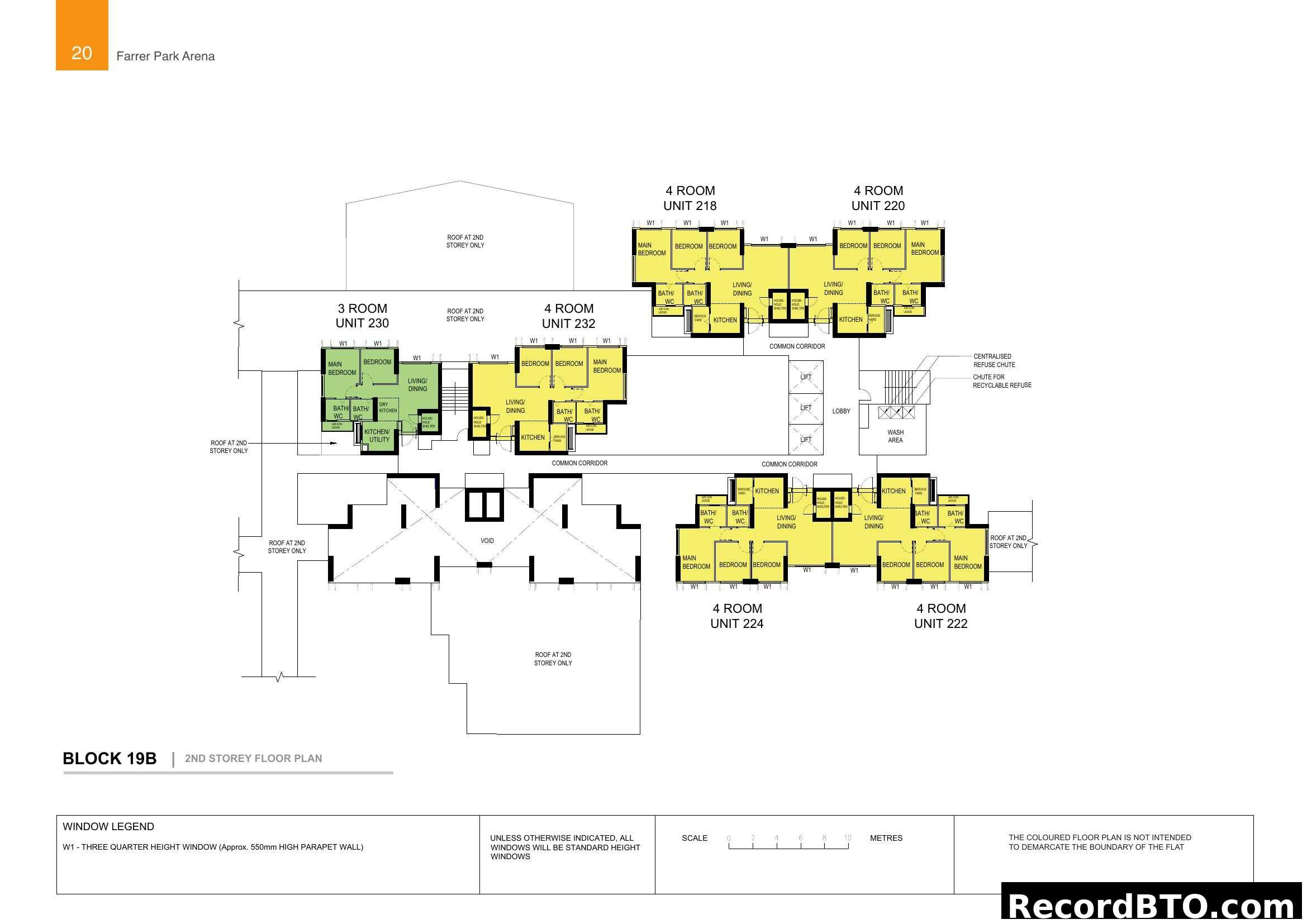 Farrer Park Arena Block 19B 2nd Storey Floor Plan