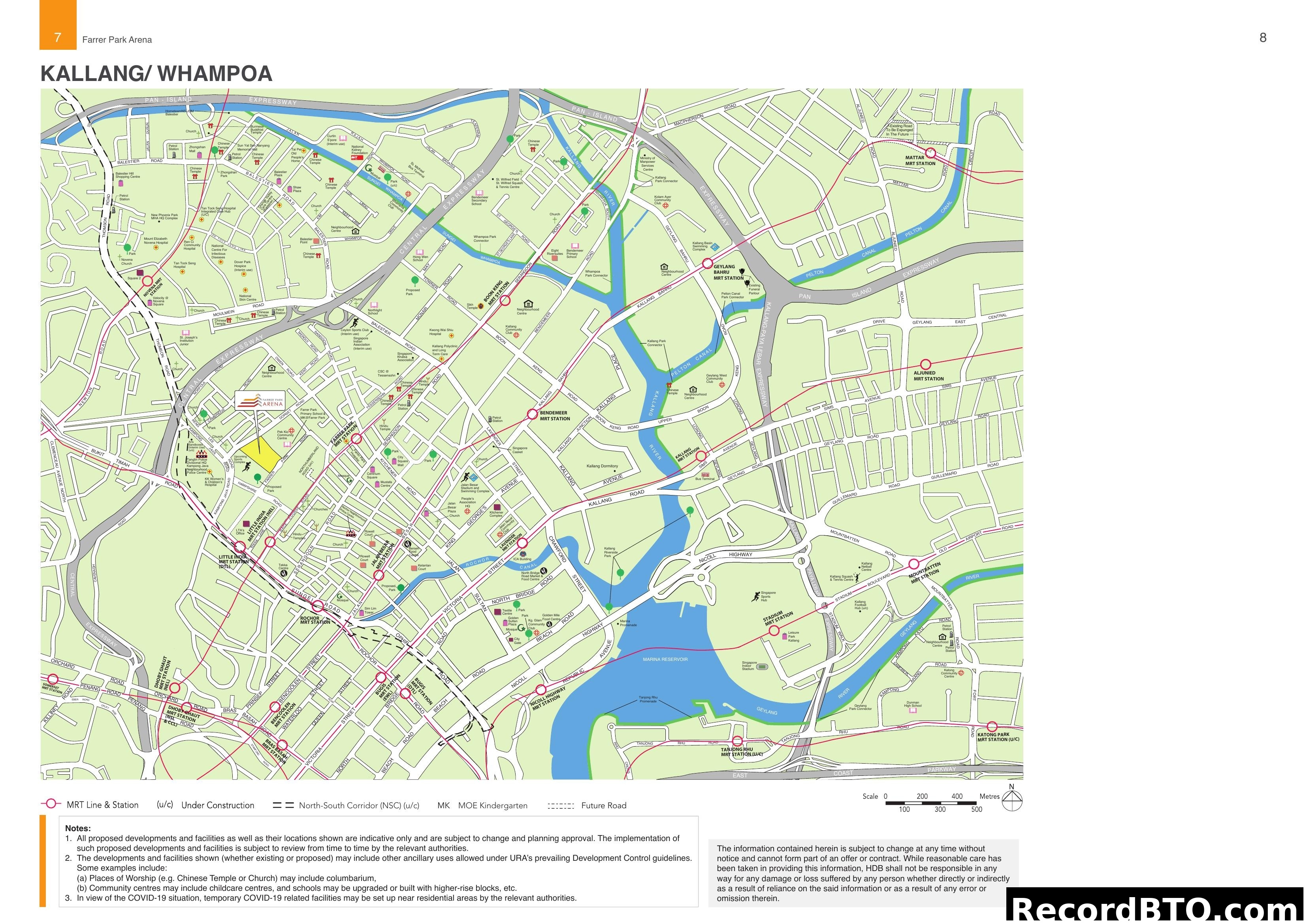 Kallang/ Whampoa Area Location Map