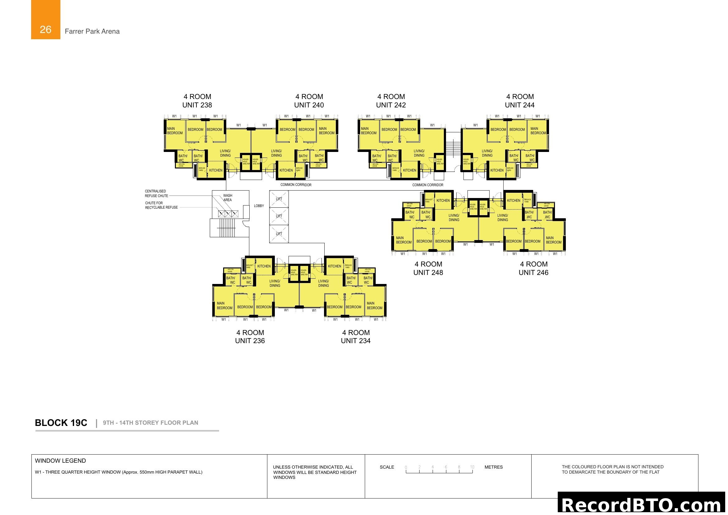 Farrer Park Arena - Block 19C Floor Plan (9th-14th Storey)
