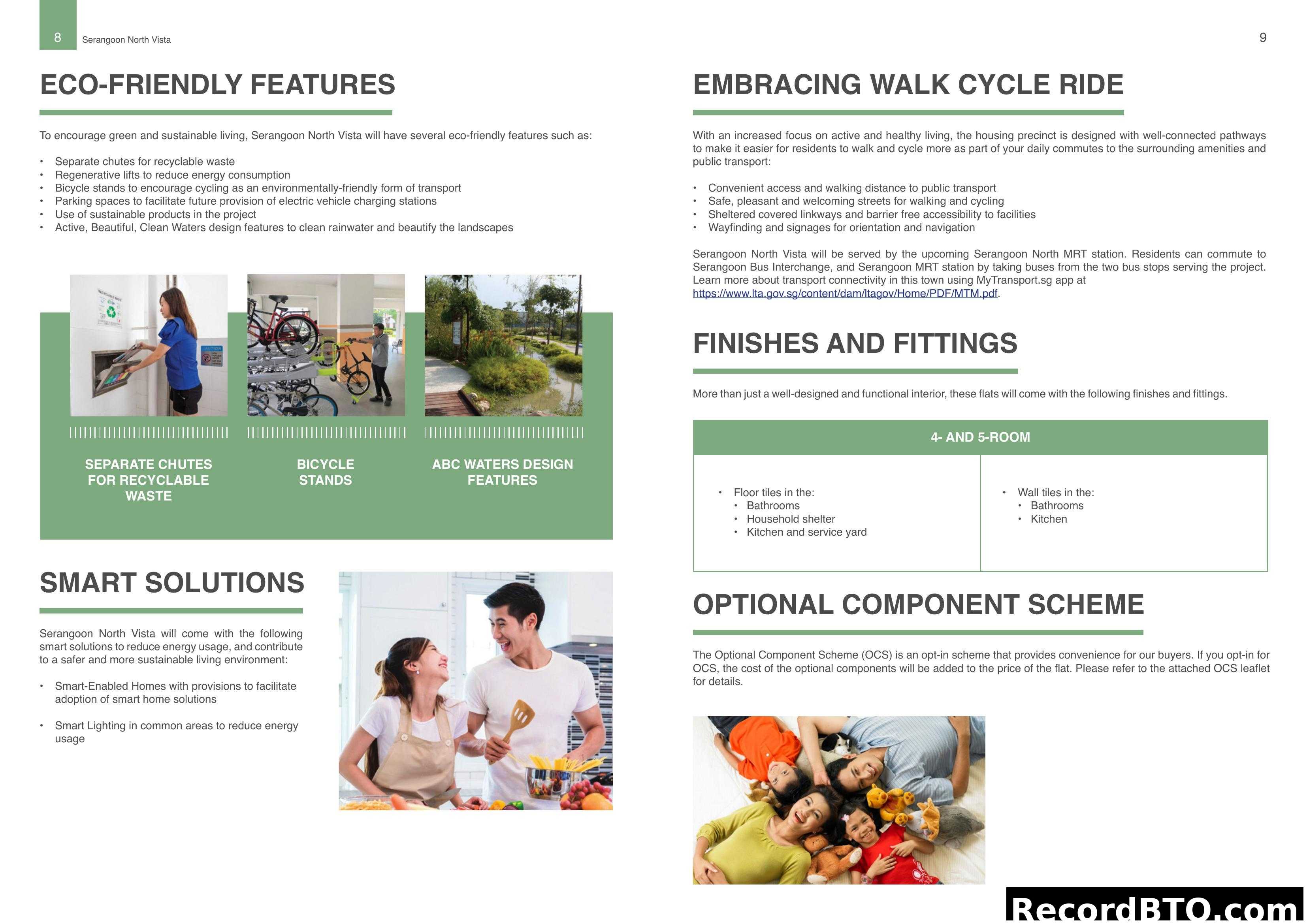 Serangoon North Vista Features & Options