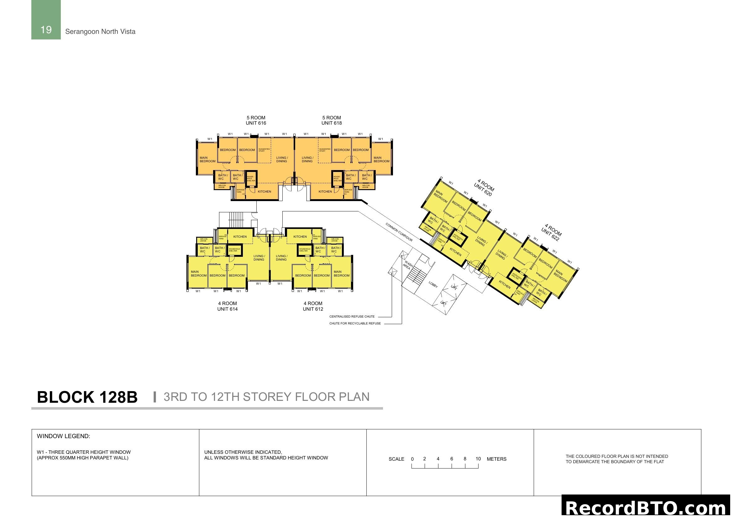 Block 128B Floor Plan (3rd to 12th Storey)