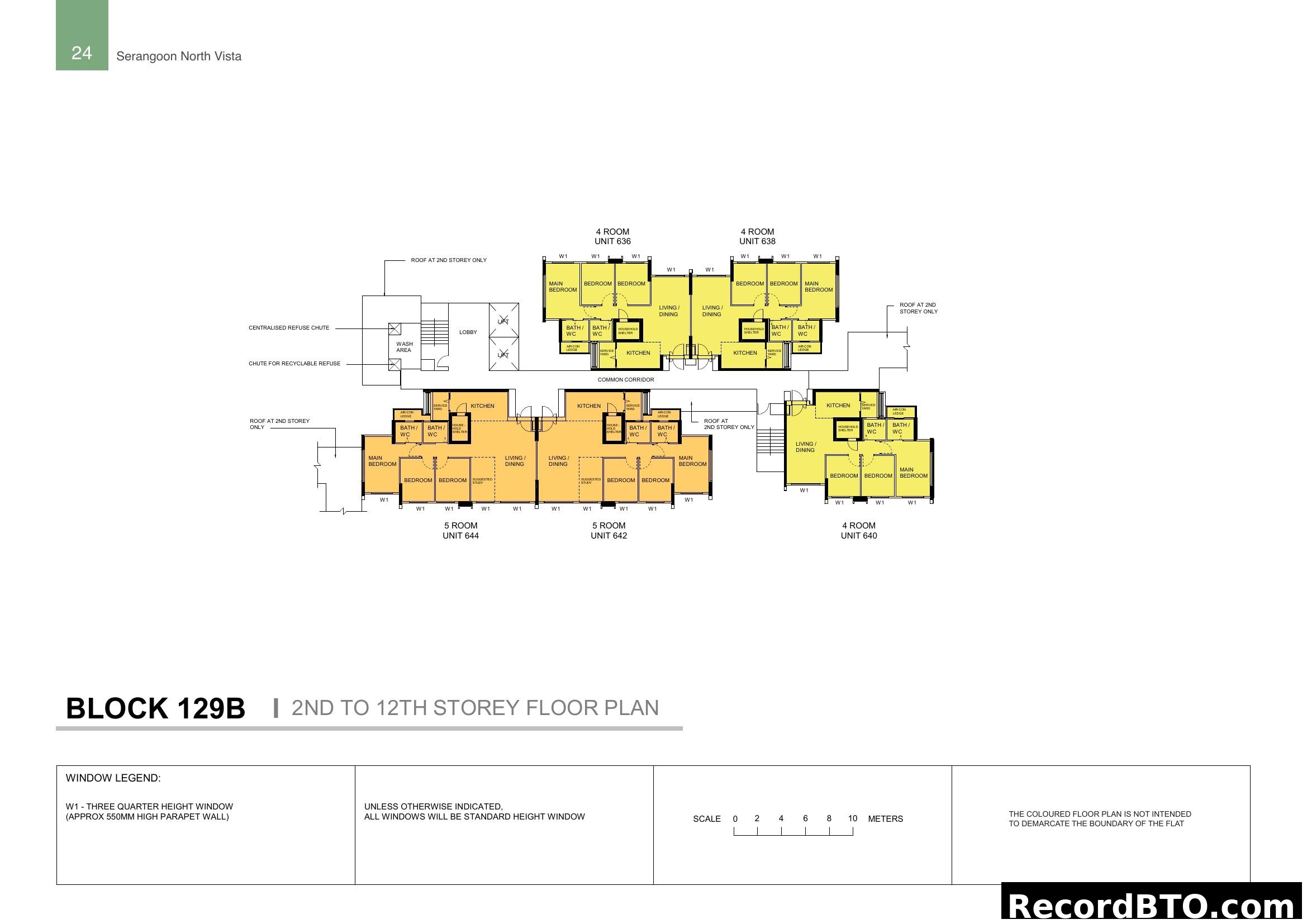 Block 129B 2nd to 12th Storey Floor Plan - Serangoon North Vista