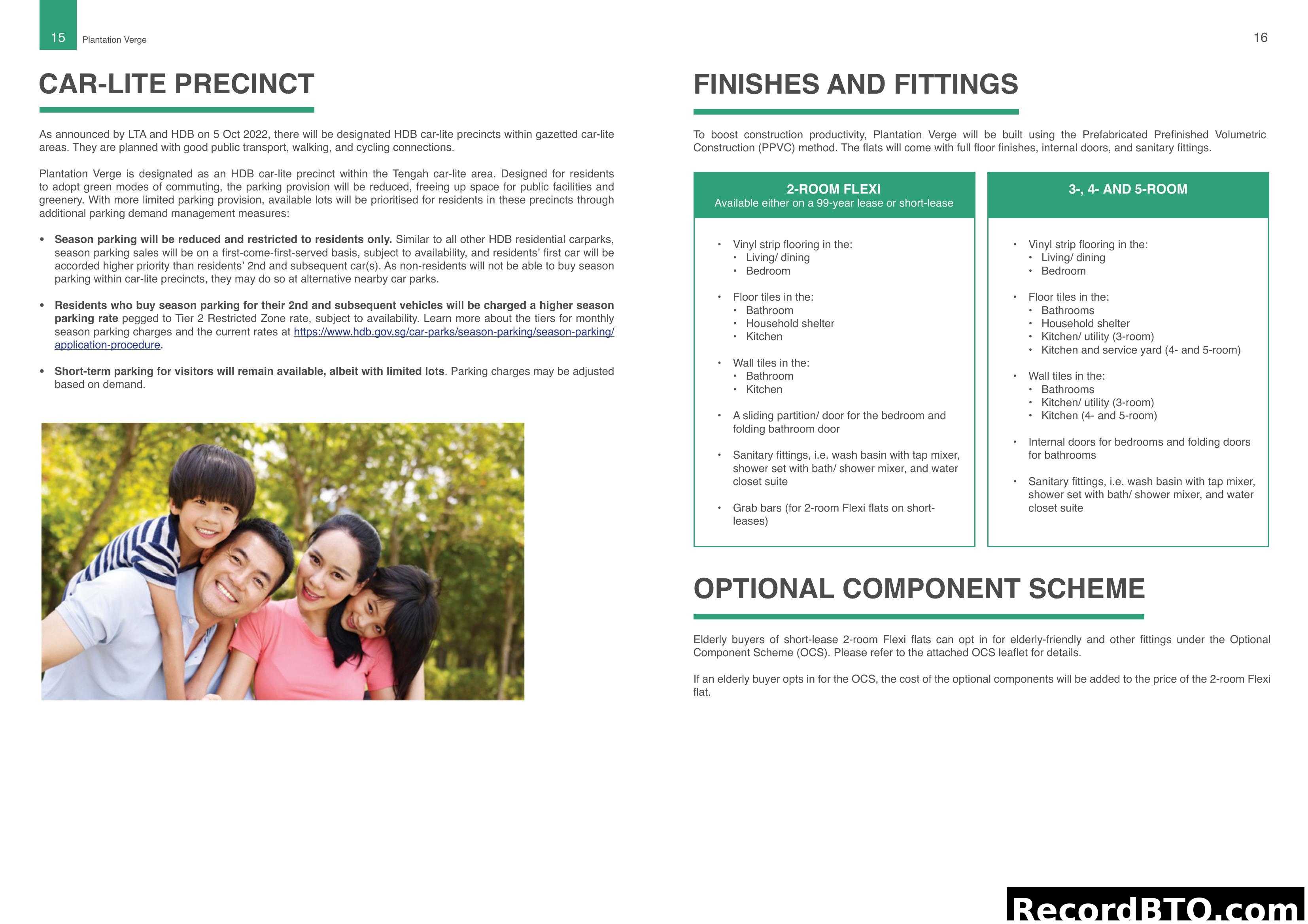 Car-Lite Precinct Policy & Finishes/Fittings