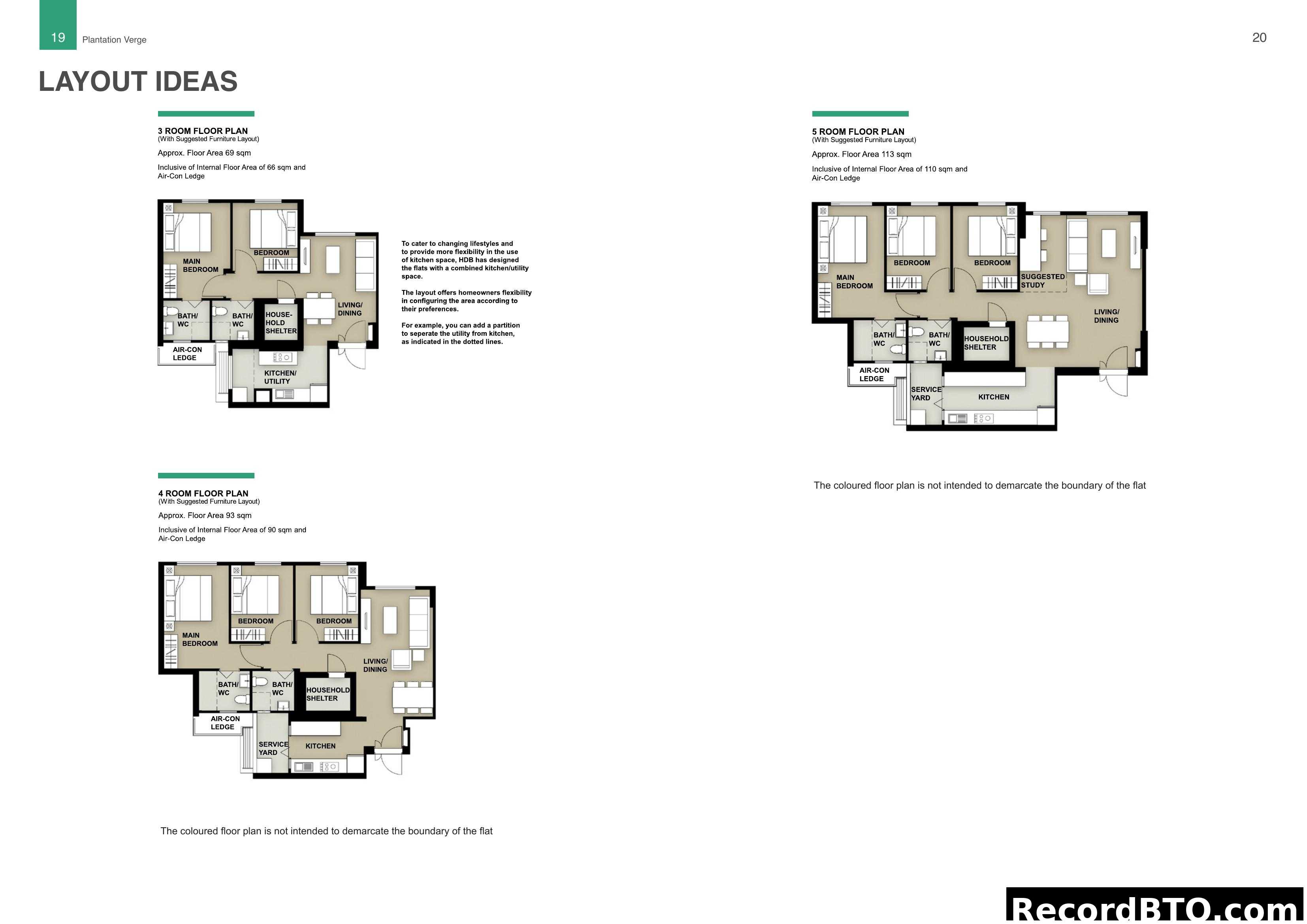 HDB Floor Plan Layout Ideas for 3, 4, and 5-Room Flats