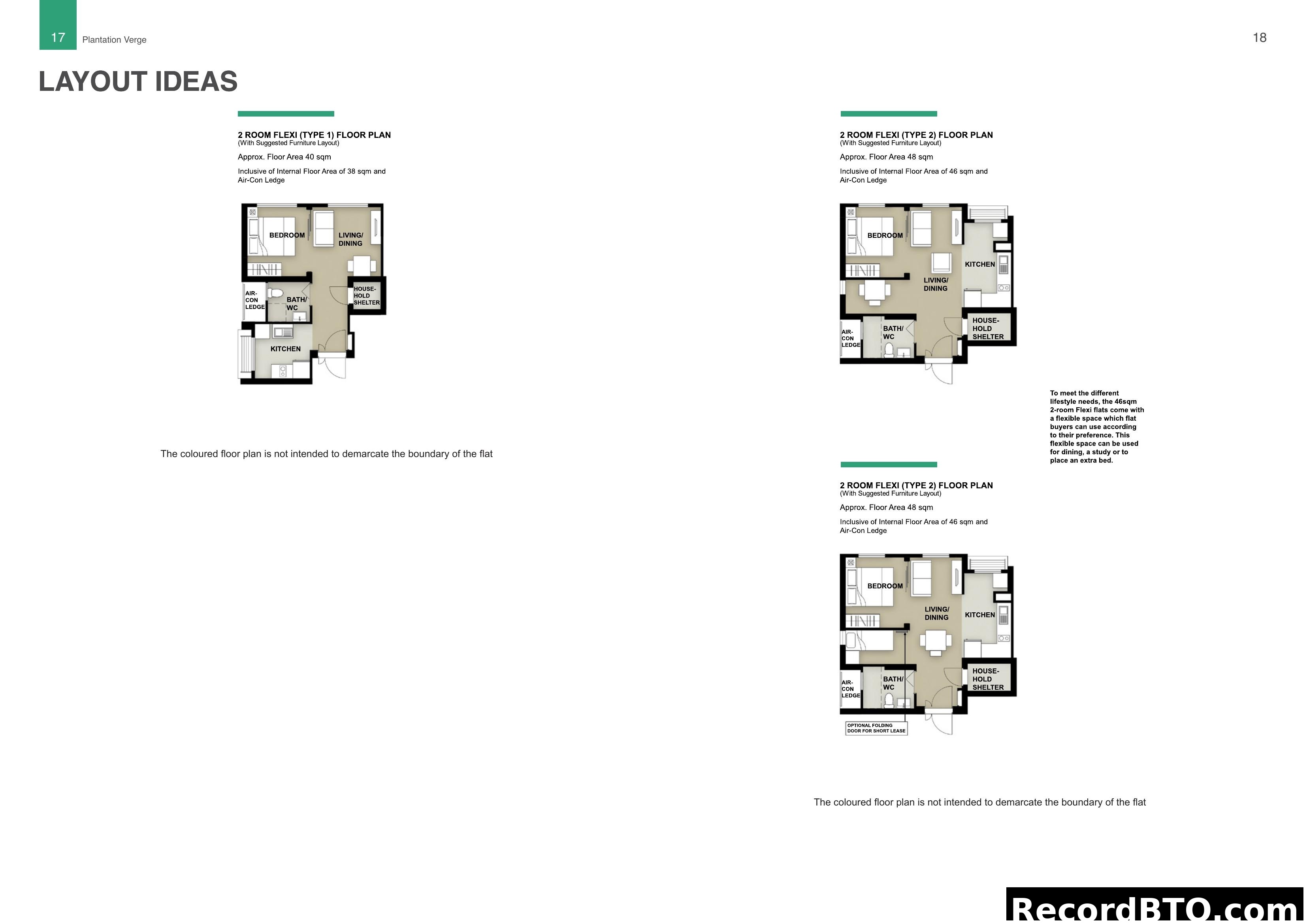 2-Room Flexi Floor Plan Options