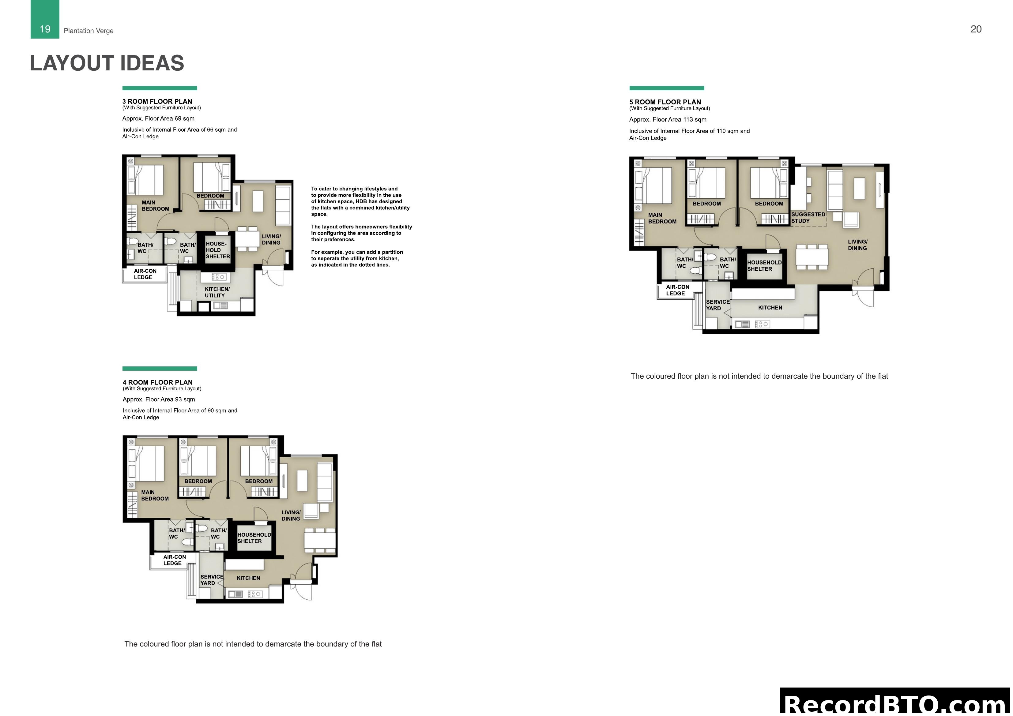 HDB Floor Plan Layout Ideas for 3, 4, and 5-Room Flats