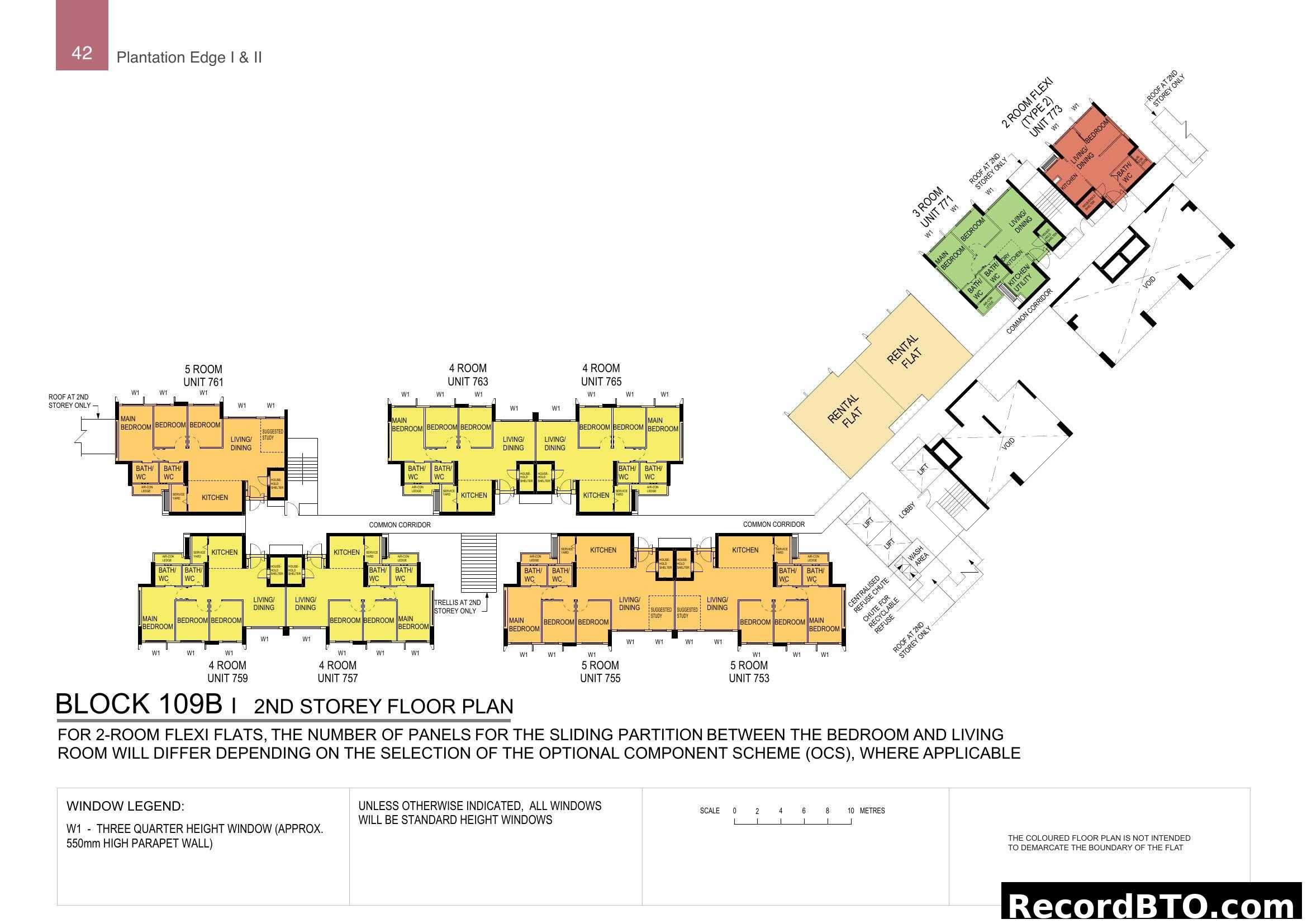 Block 109B 2nd Storey Floor Plan - Plantation Edge I & II
