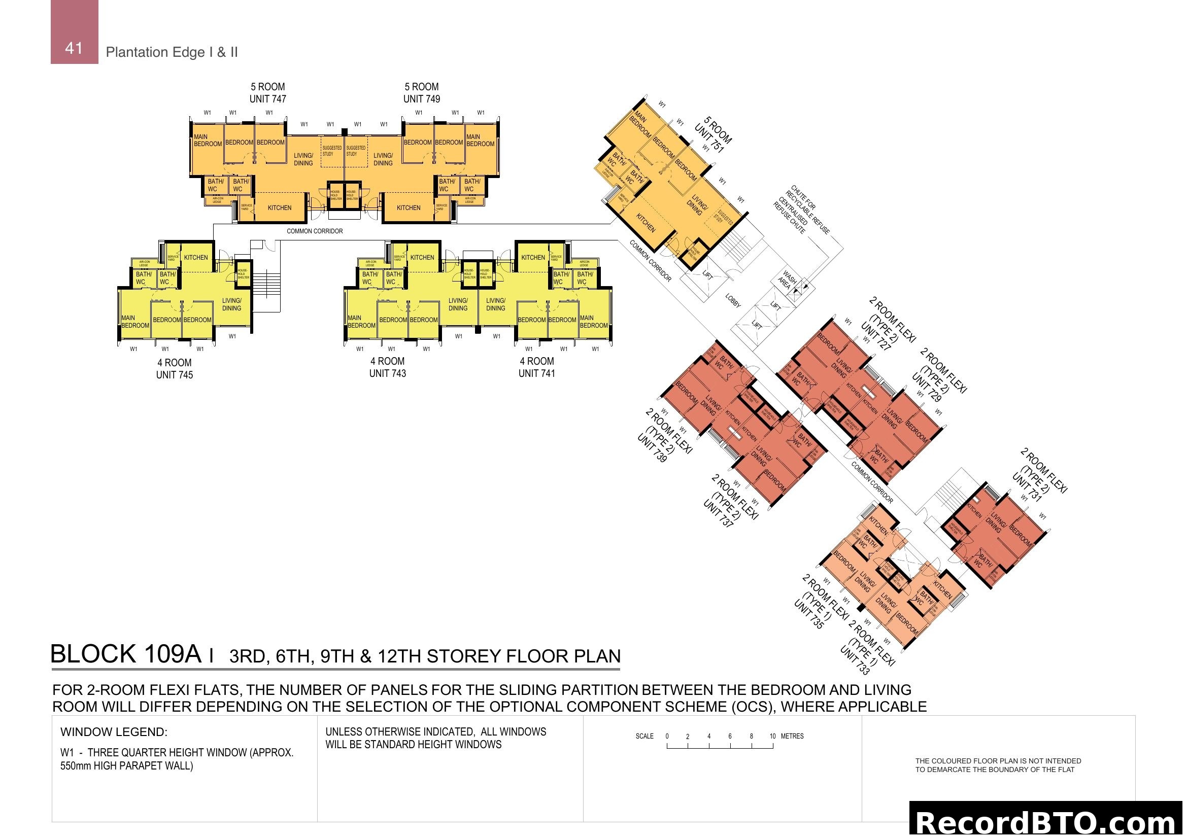 Block 109A I Floor Plan (3rd, 6th, 9th, 12th Storey)