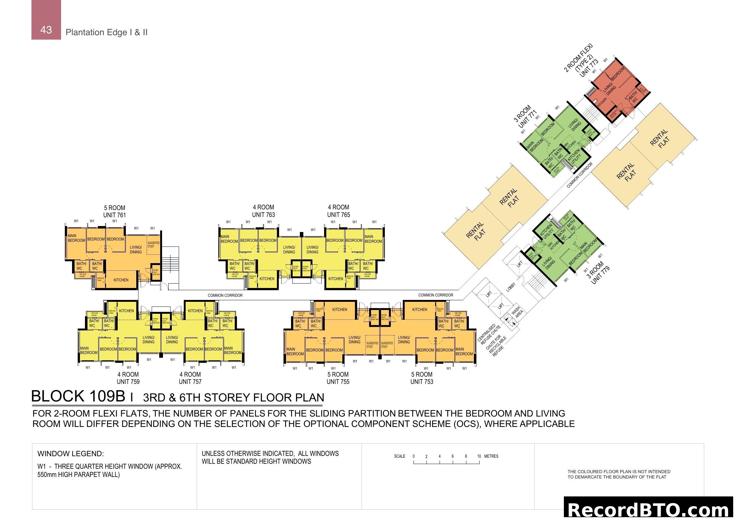 Block 109B 3rd & 6th Storey Floor Plan - Plantation Edge