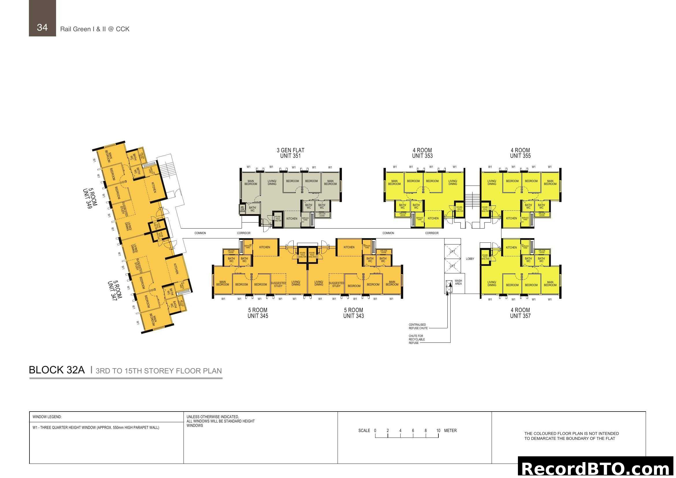 Rail Green I & II @ CCK Block 32A Floor Plans (3rd-15th Storey)
