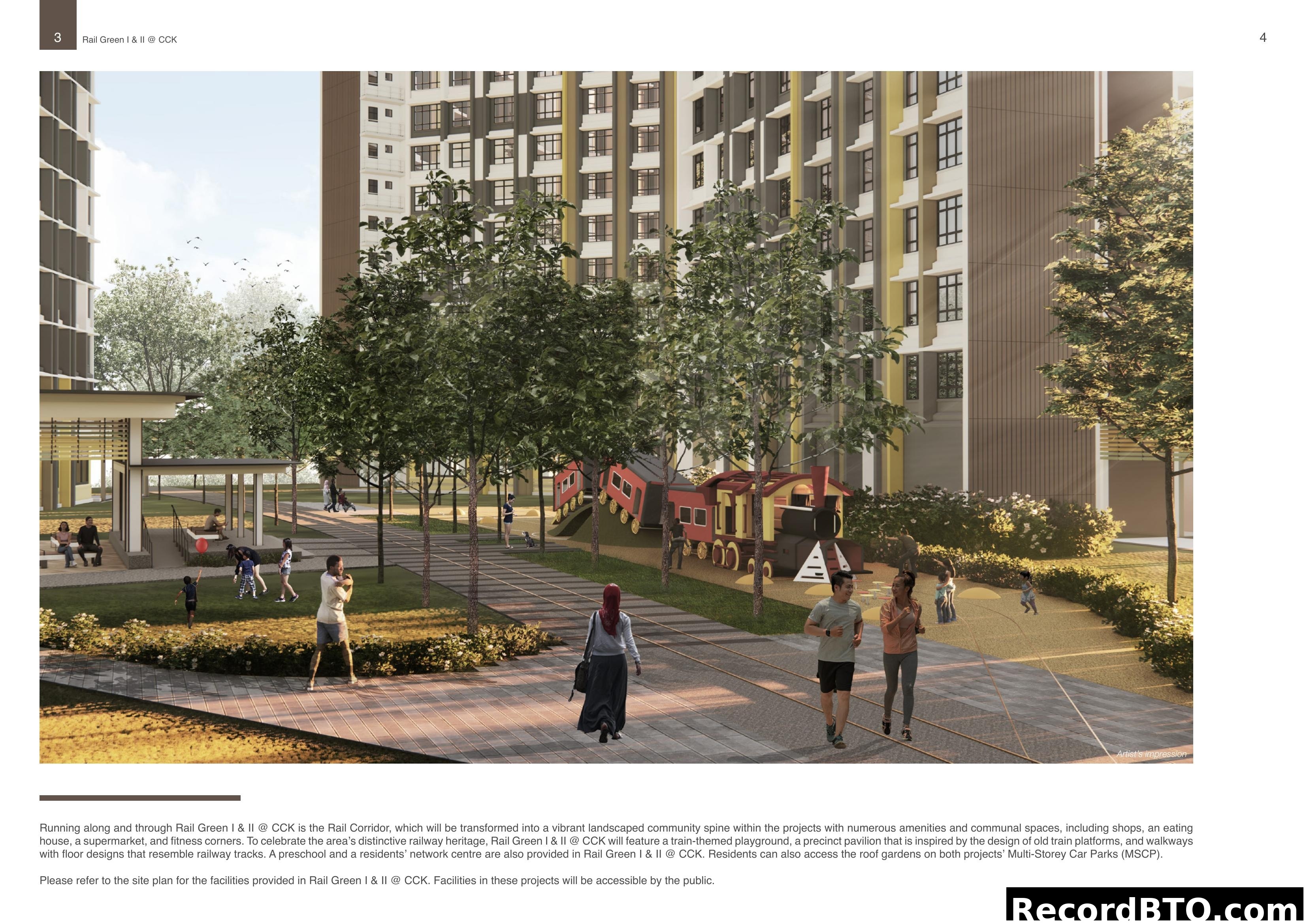 Rail Green I & II @ CCK Artist Impression & Amenities