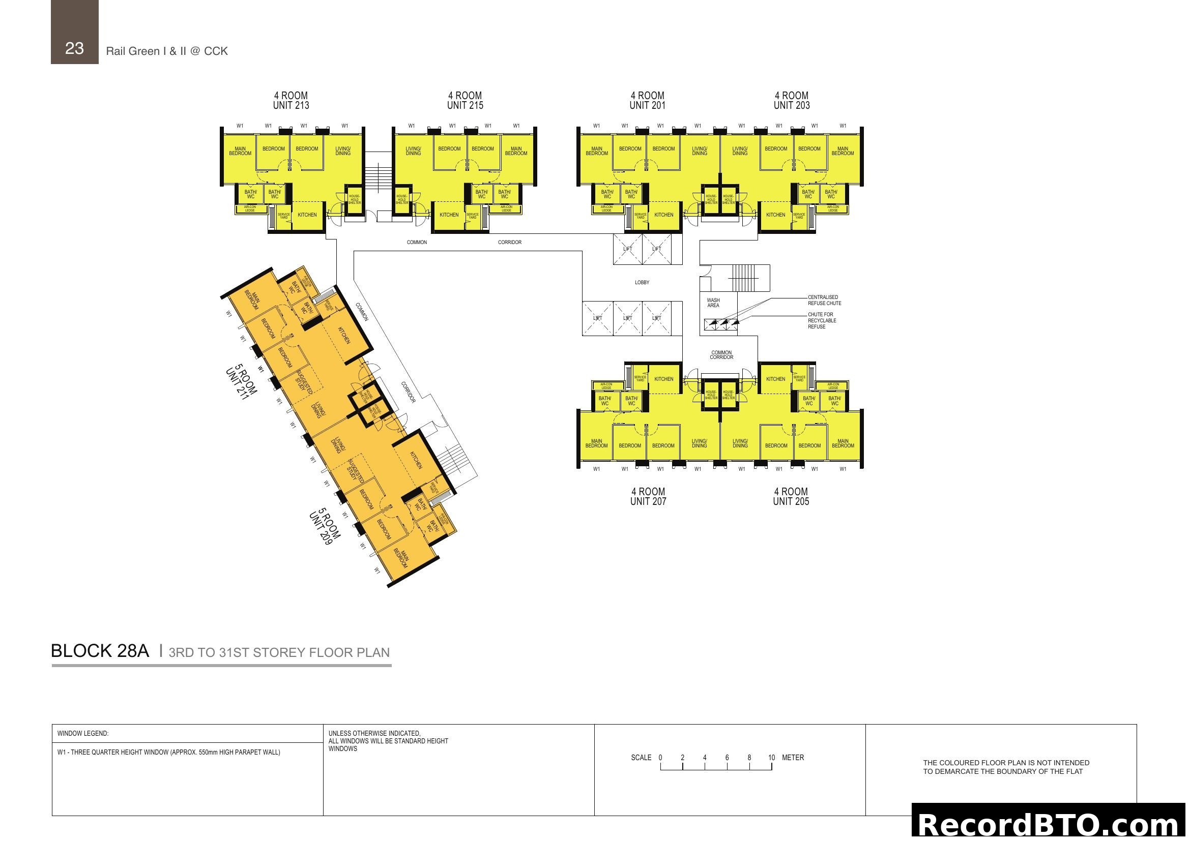 Block 28A: 3rd-31st Storey Floor Plan