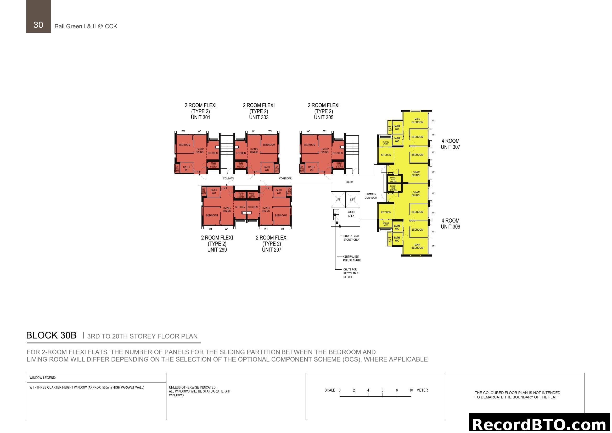Block 30B 3rd-20th Storey Floor Plan