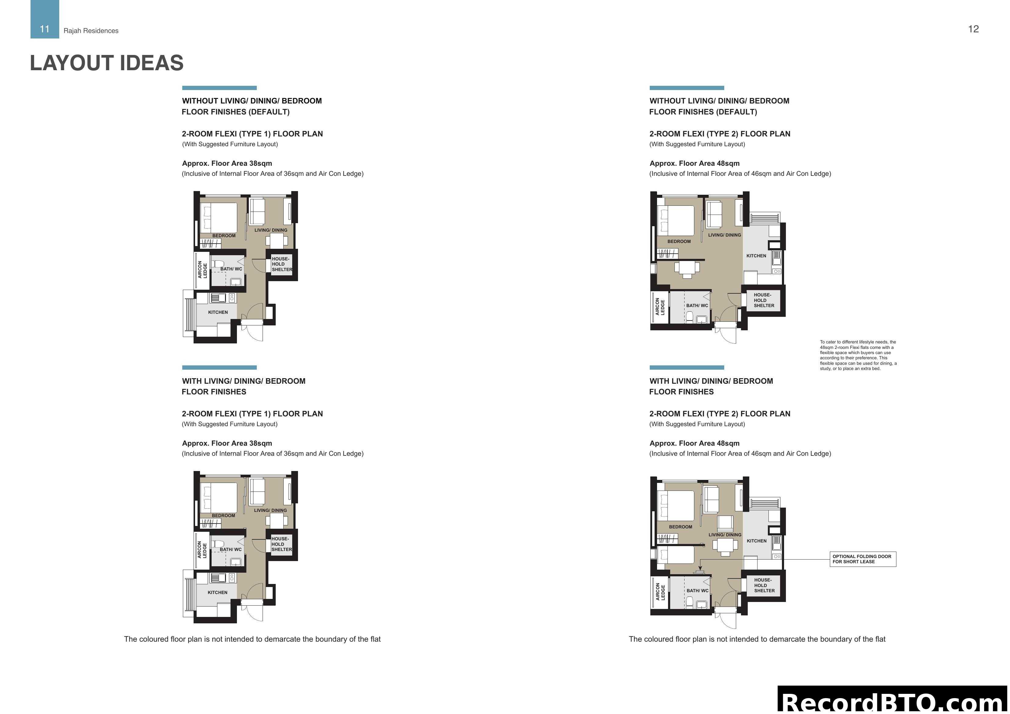 Rajah Residences 2-Room Flexi Layout Ideas
