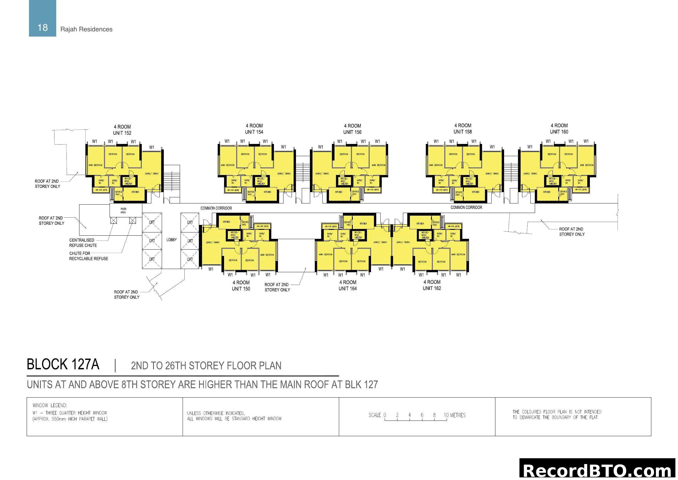 Block 127A 4-Room Floor Plan (2nd-26th Storey)