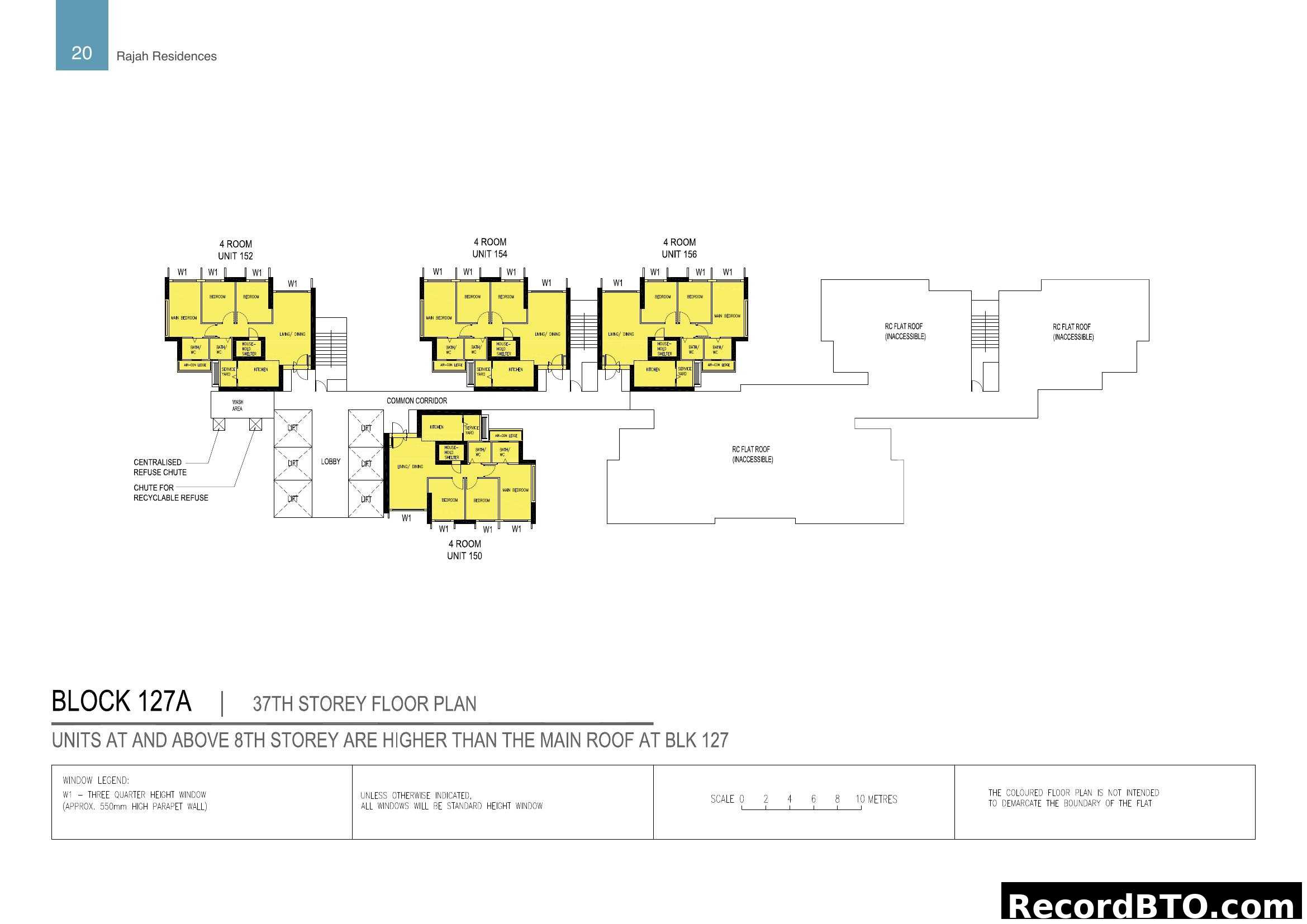 Block 127A 37th Storey Floor Plan - Rajah Residences