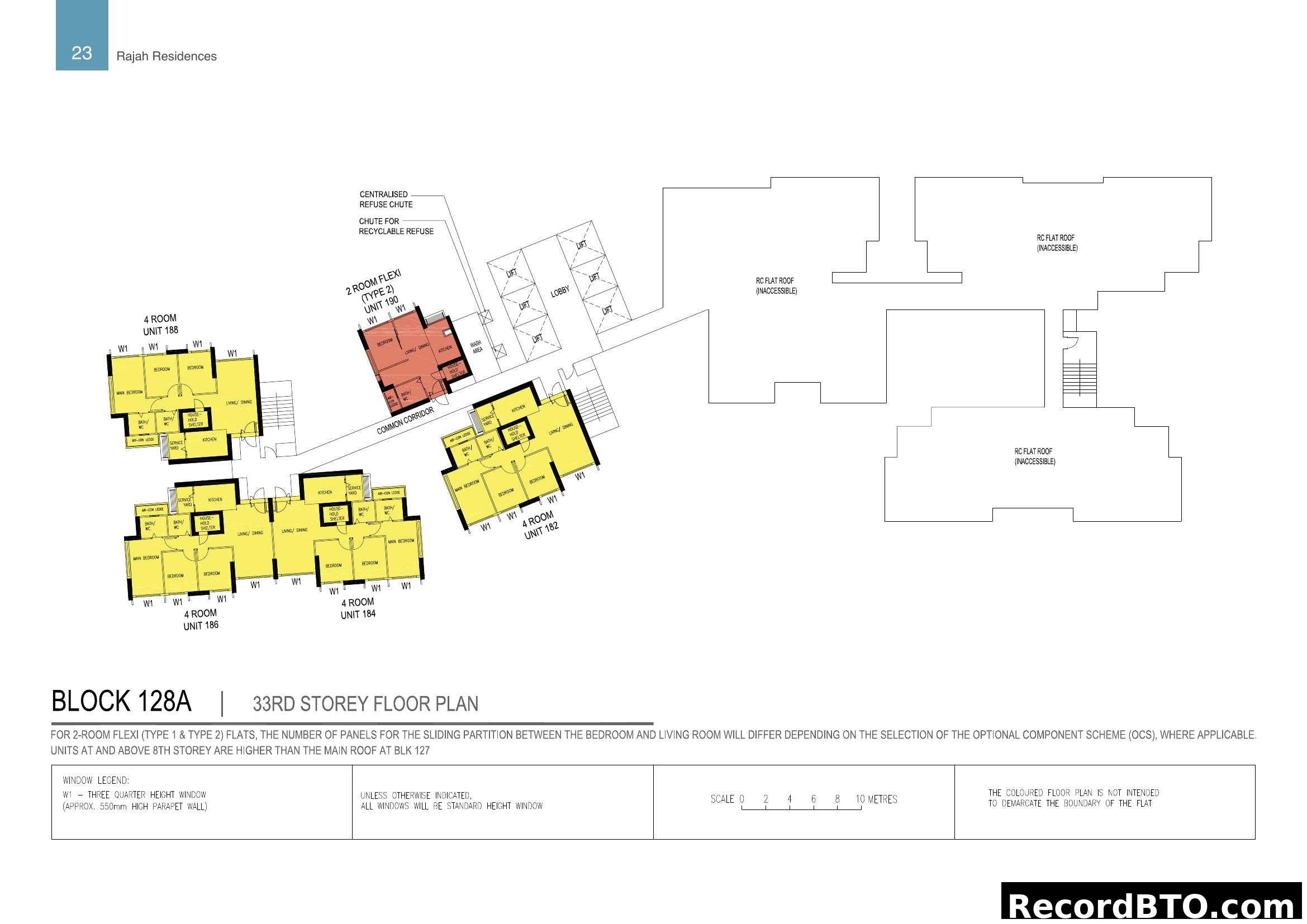 Rajah Residences Block 128A 33rd Storey Floor Plan