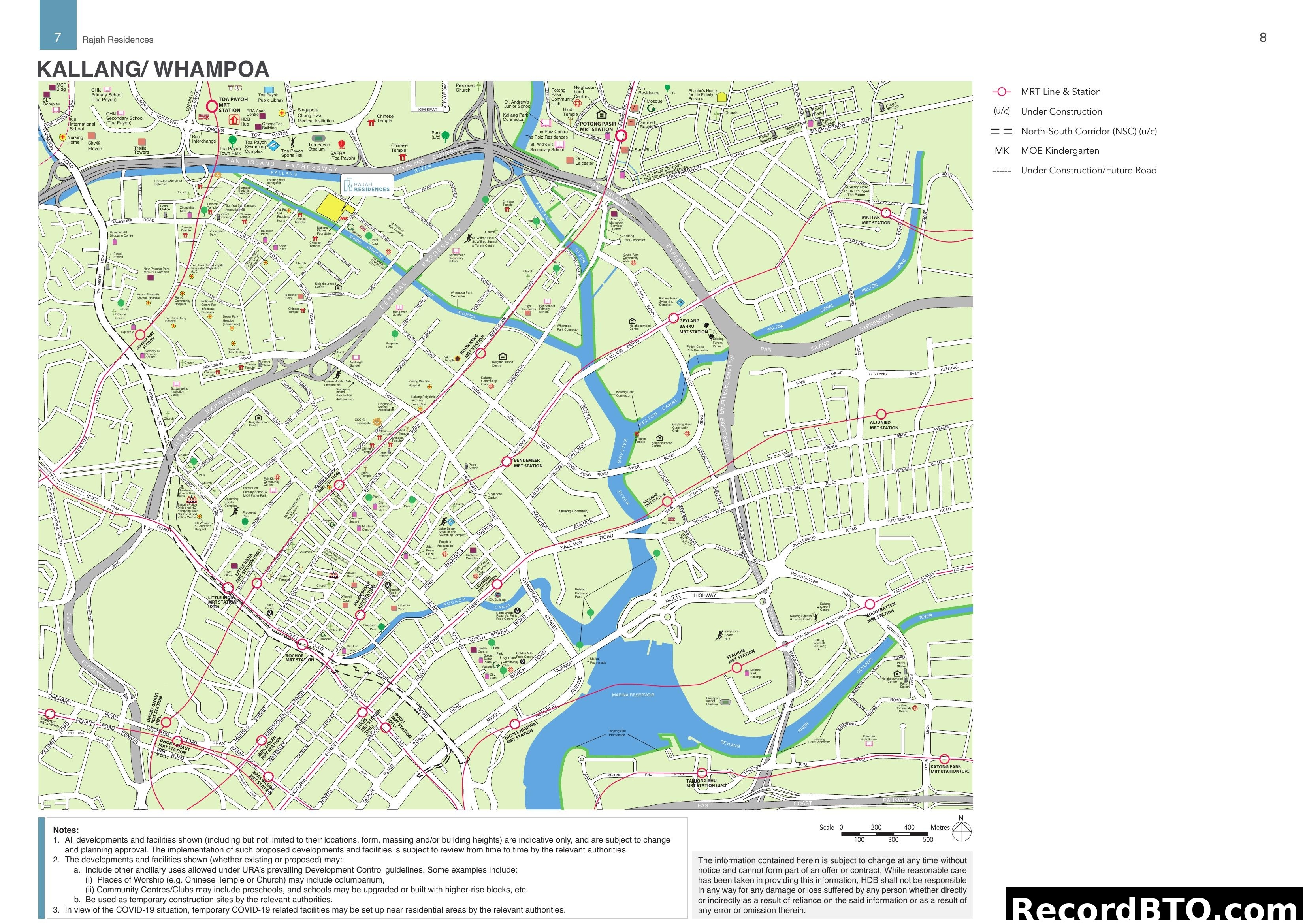 Rajah Residences Kallang/Whampoa Location Map