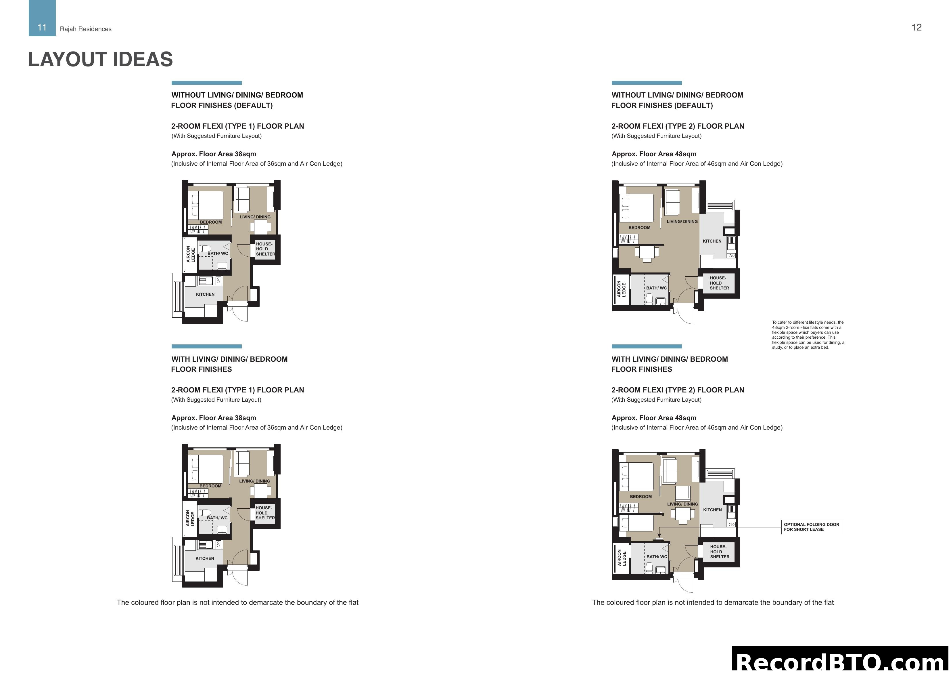 Rajah Residences 2-Room Flexi Layout Ideas