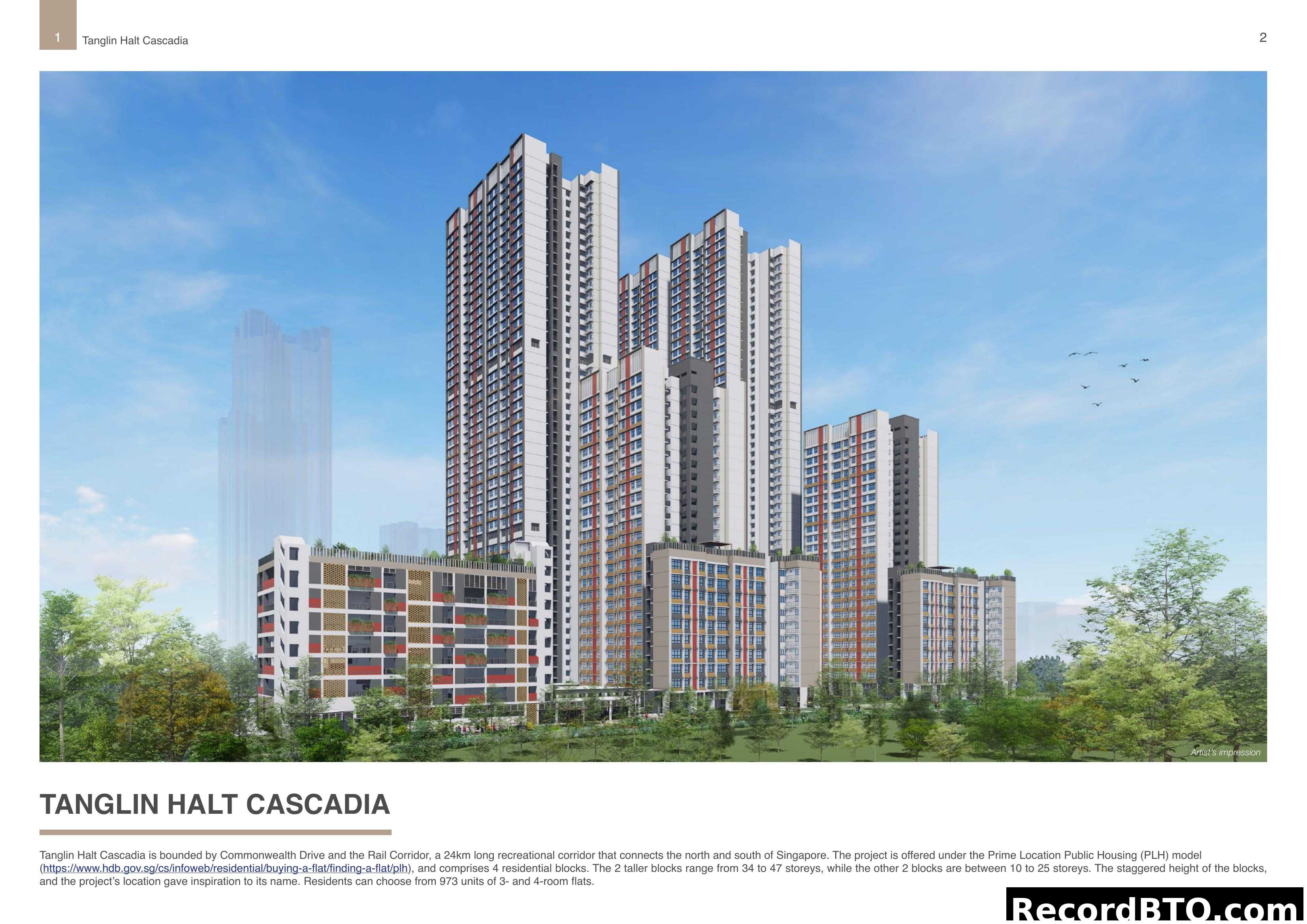Tanglin Halt Cascadia Development Artist's Impression