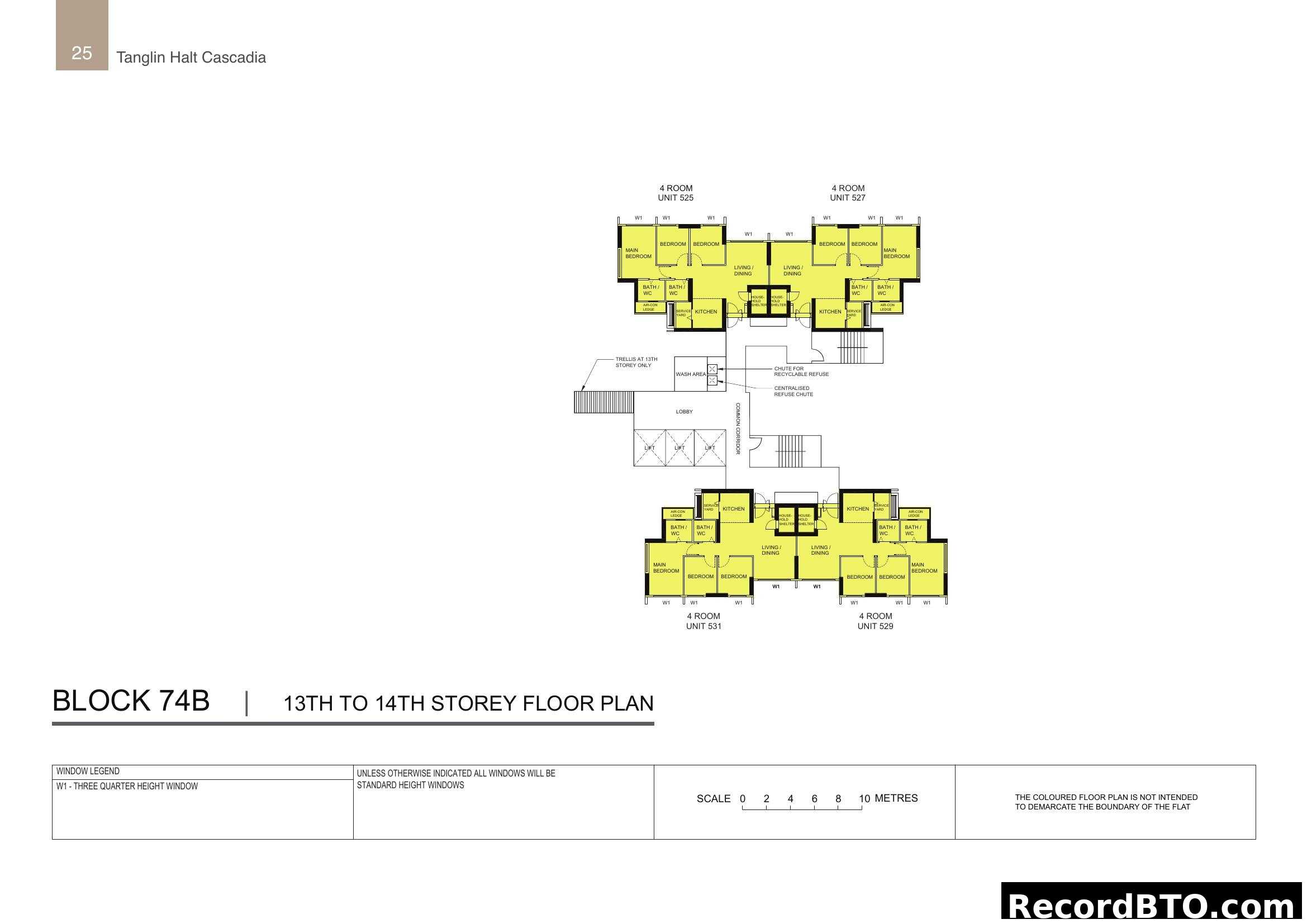 Tanglin Halt Cascadia - Block 74B 13-14th Storey Floor Plan