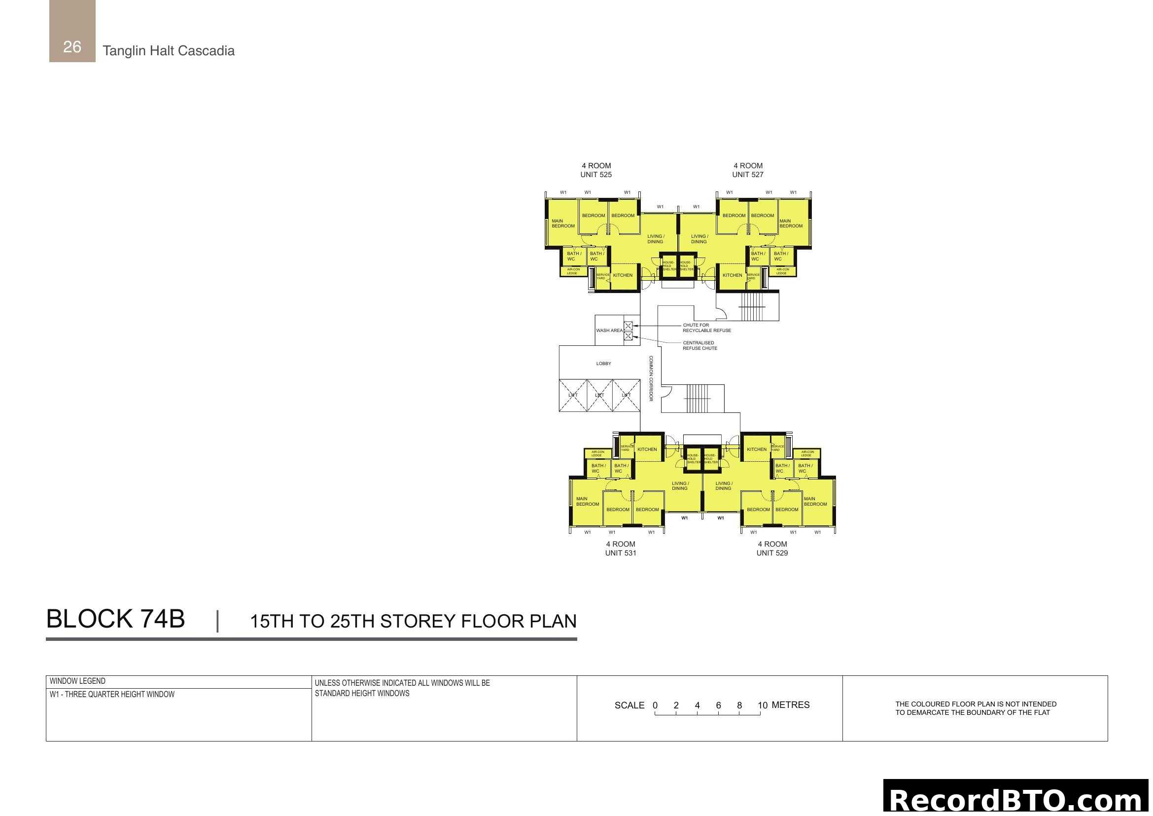 Block 74B, 15th-25th Storey Floor Plan (Tanglin Halt Cascadia)