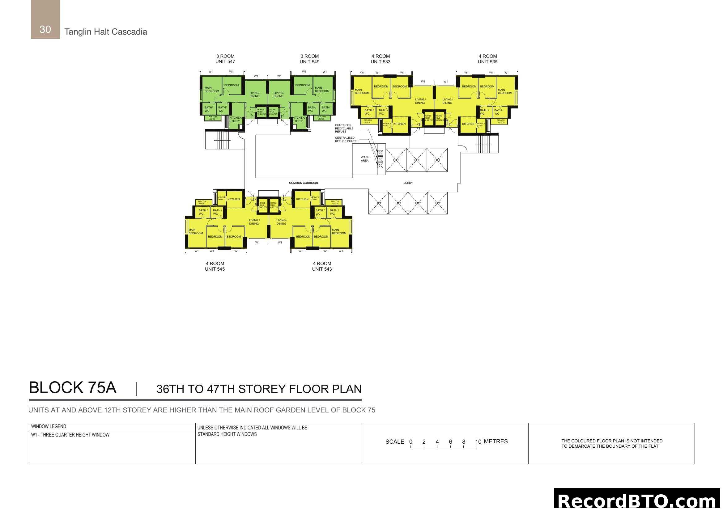 Tanglin Halt Cascadia Block 75A 36-47 Storey Floor Plan