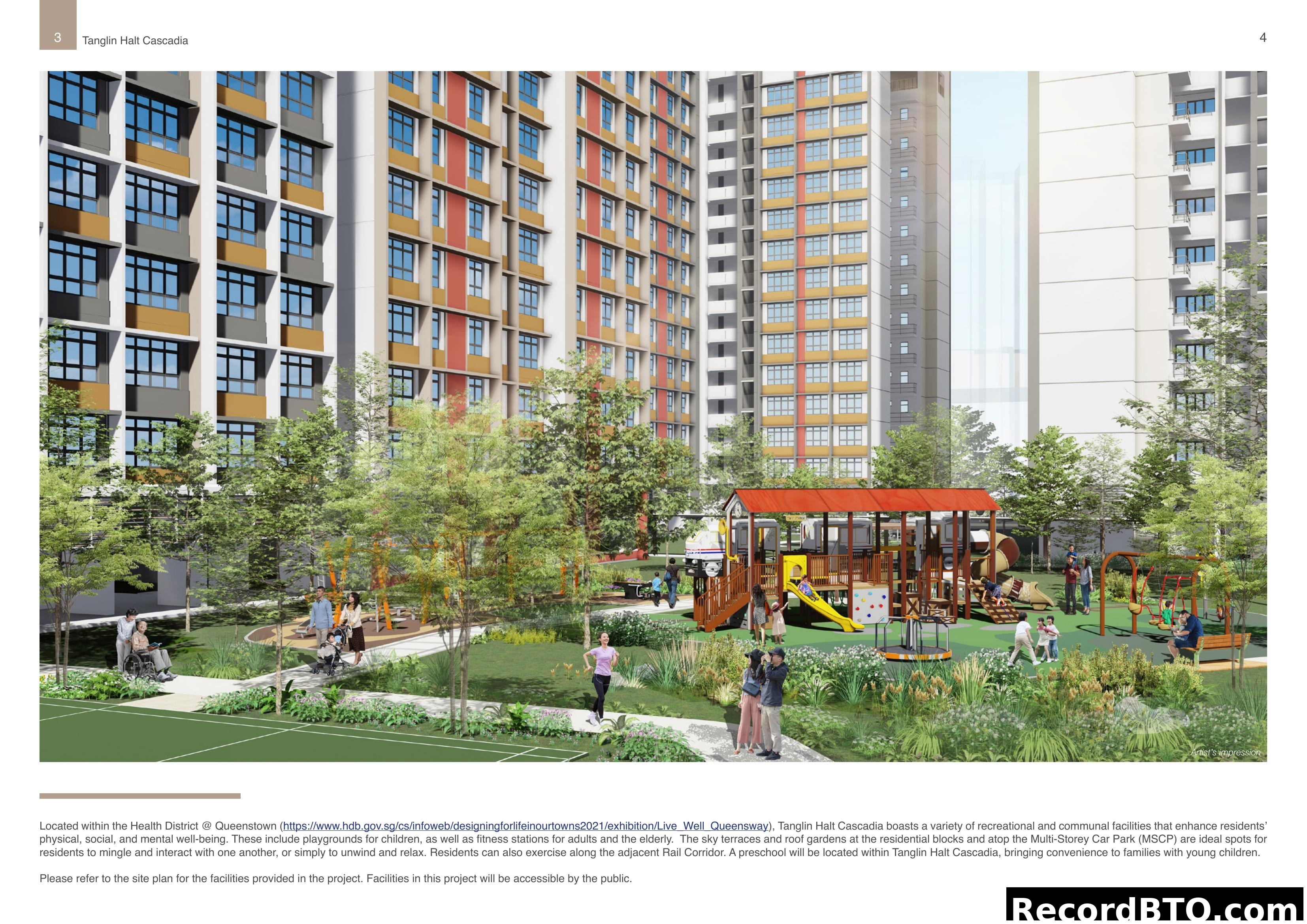 Tanglin Halt Cascadia - Artist's Impression of Facilities