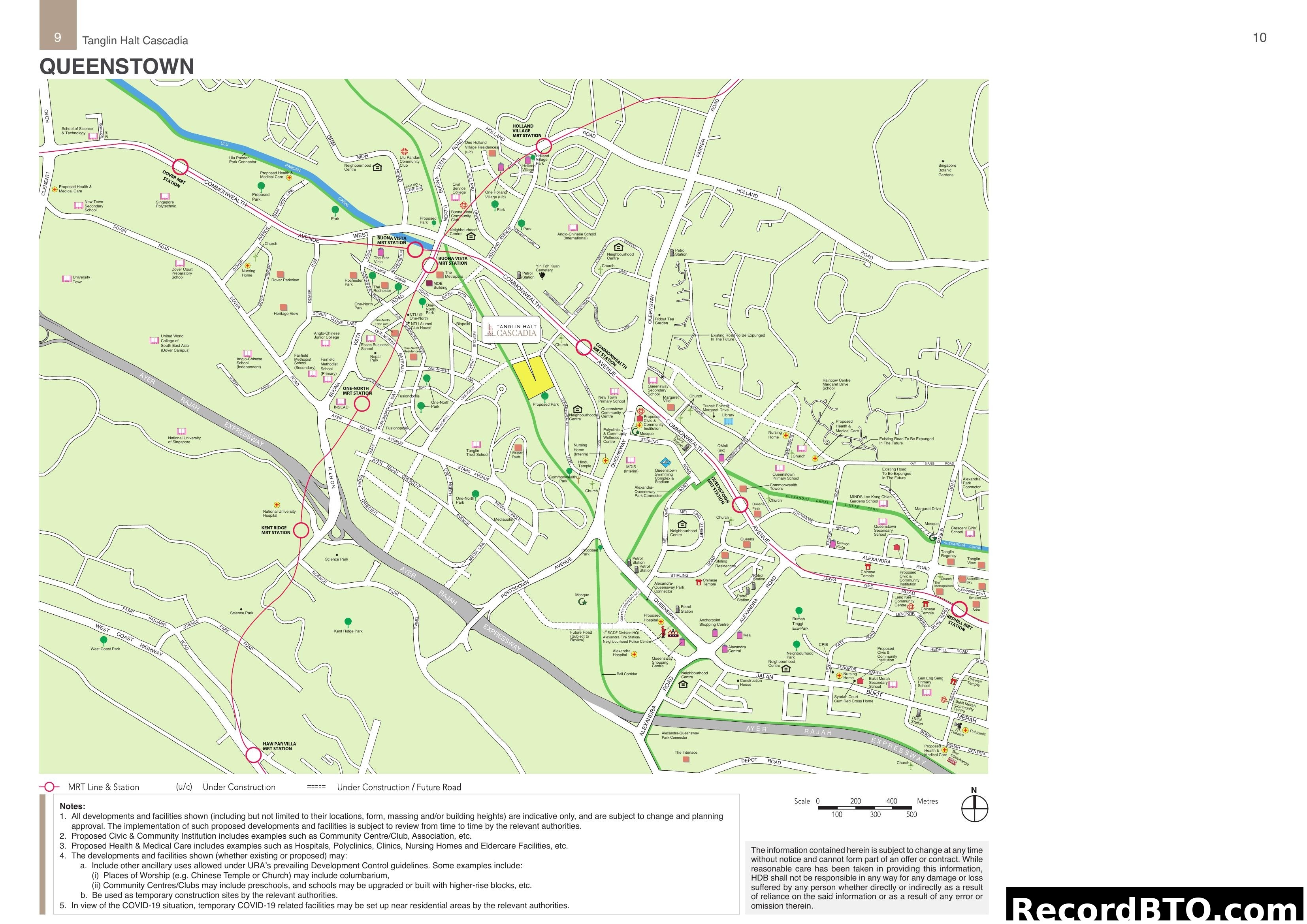 Tanglin Halt Cascadia Queenstown Location Map