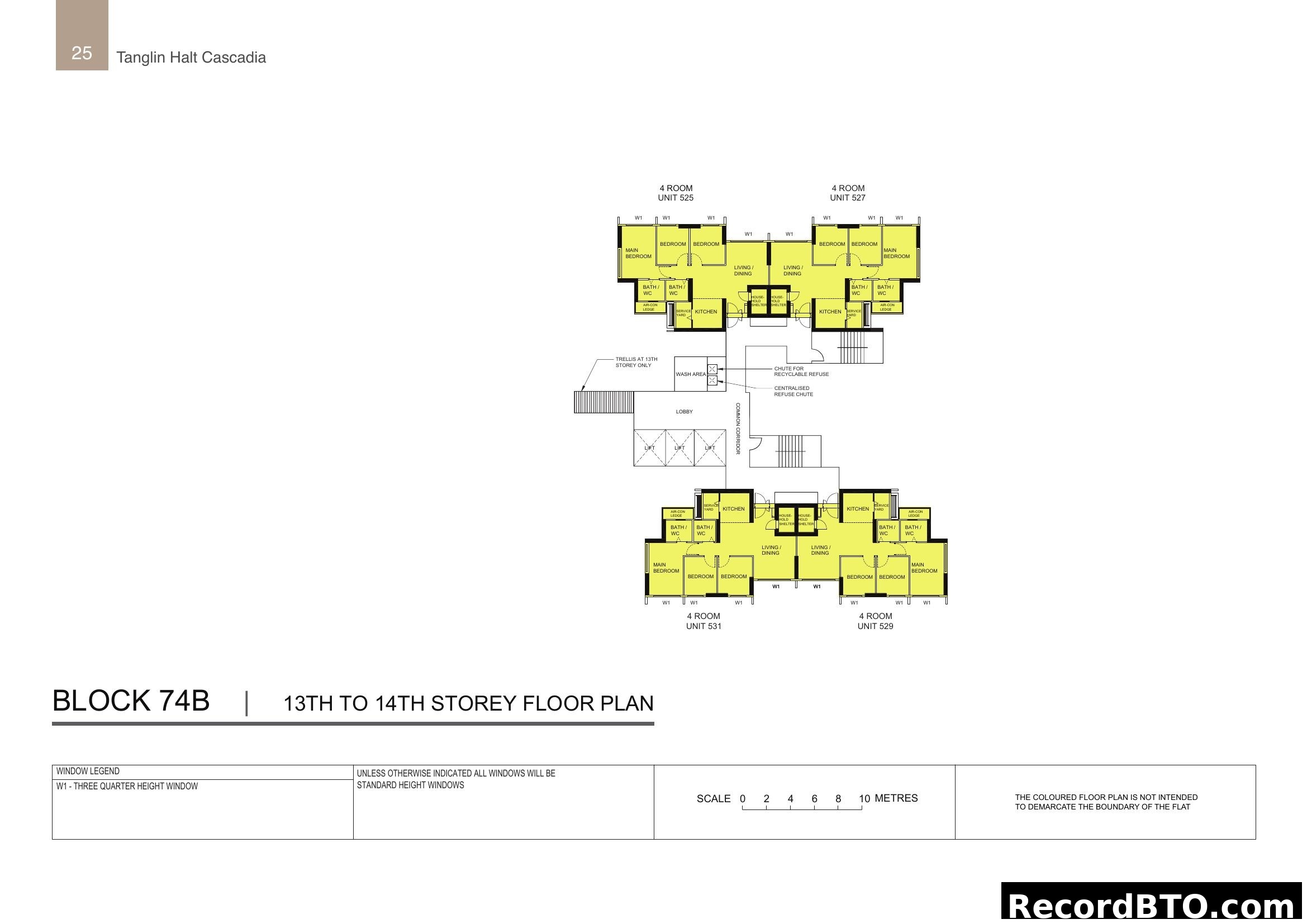 Tanglin Halt Cascadia - Block 74B 13-14th Storey Floor Plan