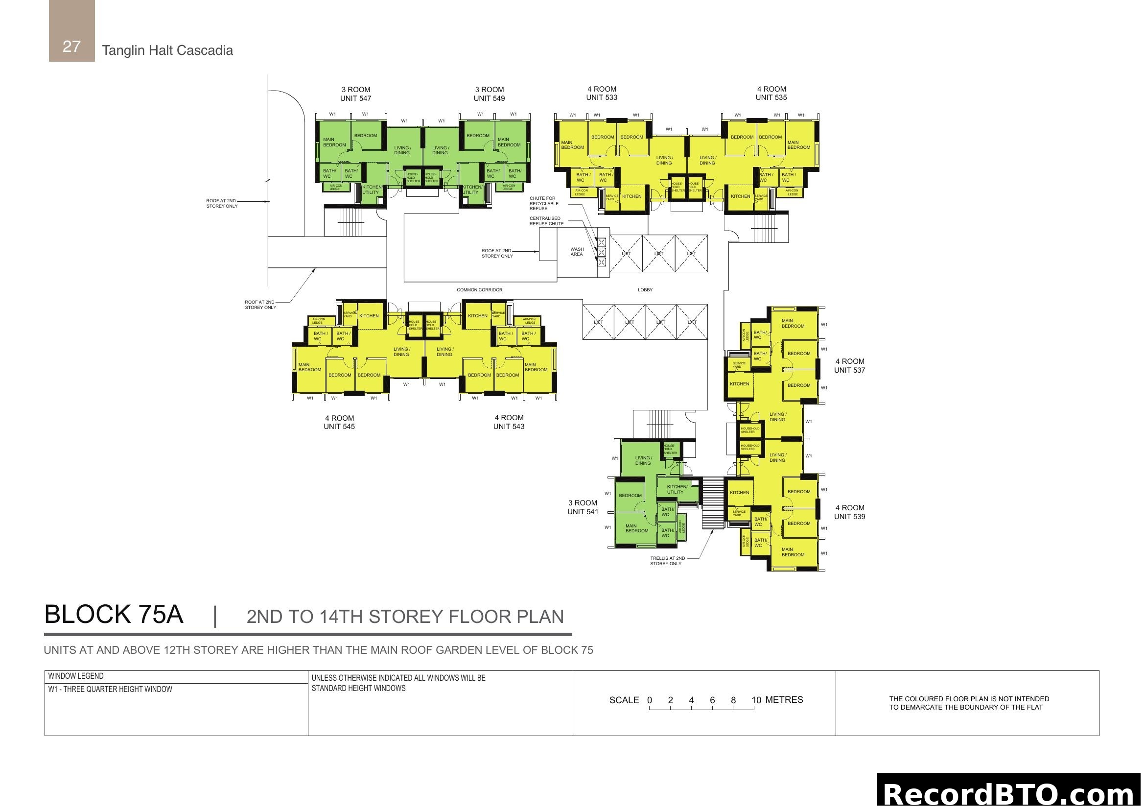 Tanglin Halt Cascadia Block 75A 2nd-14th Storey Floor Plan