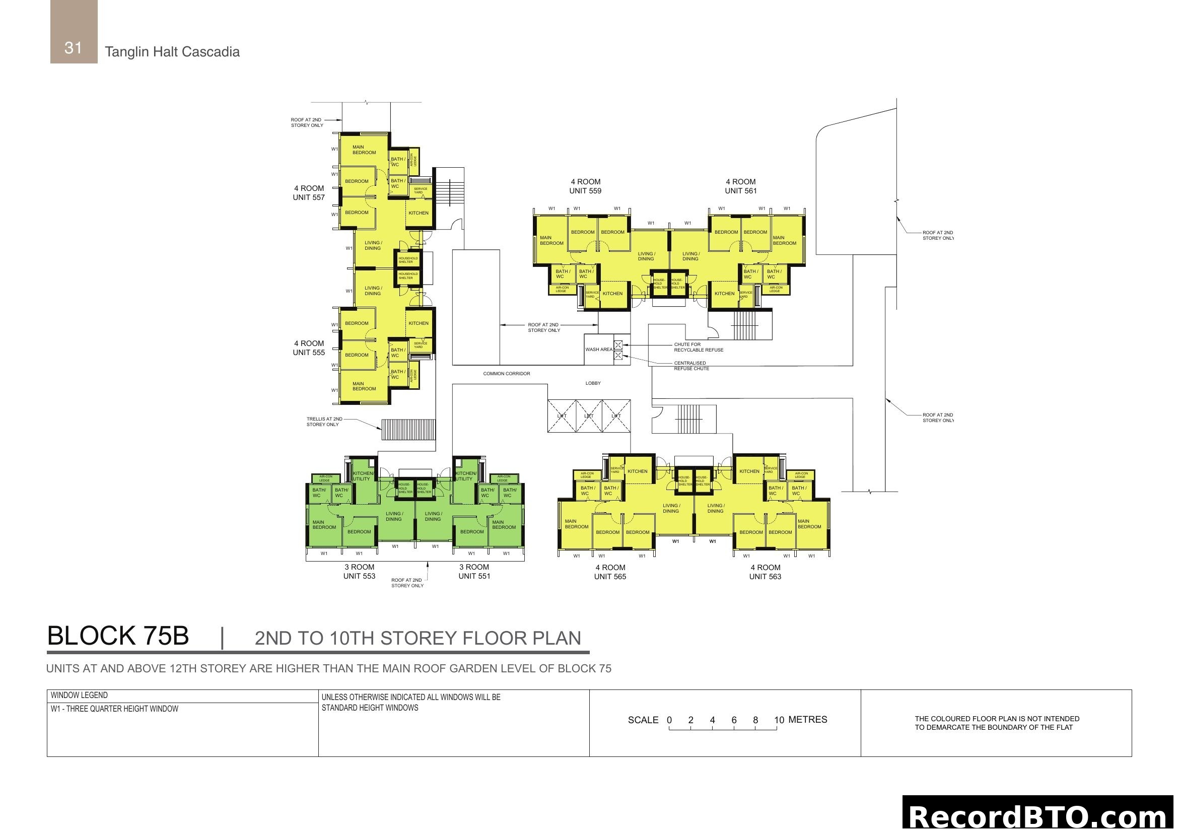 Tanglin Halt Cascadia - Block 75B Floor Plan (2nd-10th Storey)