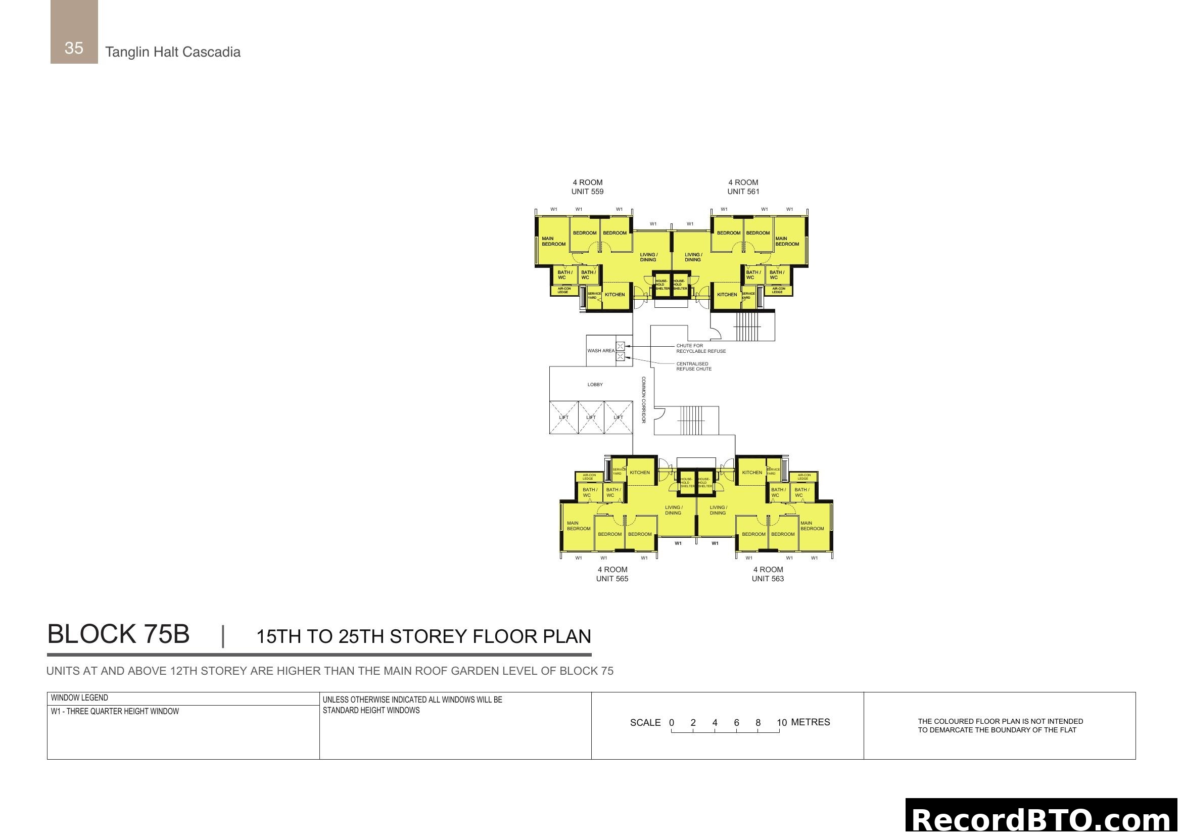 Block 75B, 15th-25th Storey Floor Plan