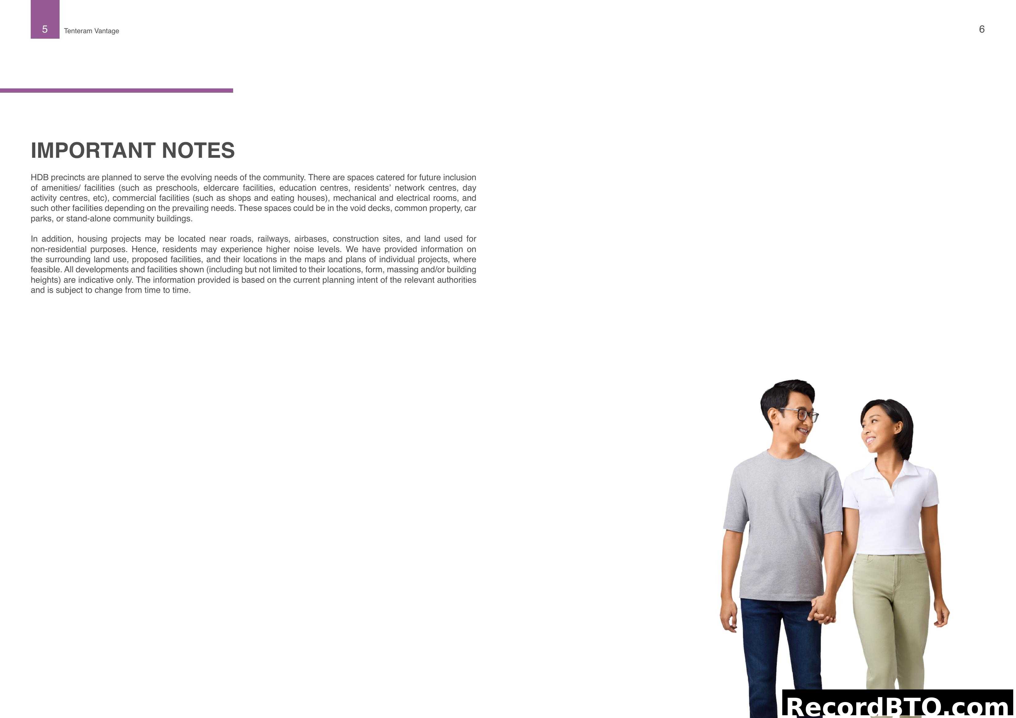 Important Notes & Disclaimer for HDB BTO Project