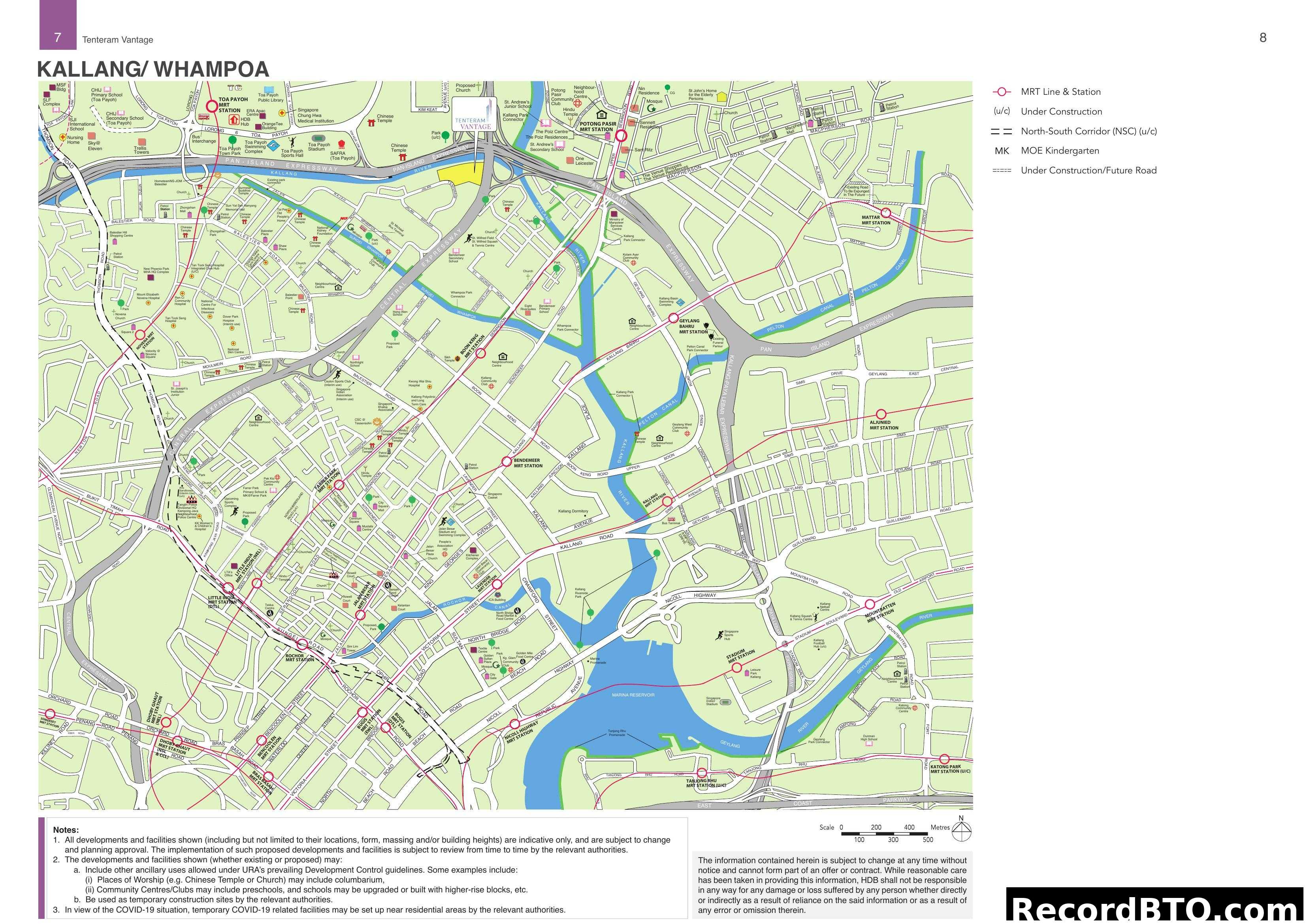 Tenteram Vantage - Kallang/Whampoa Location Map