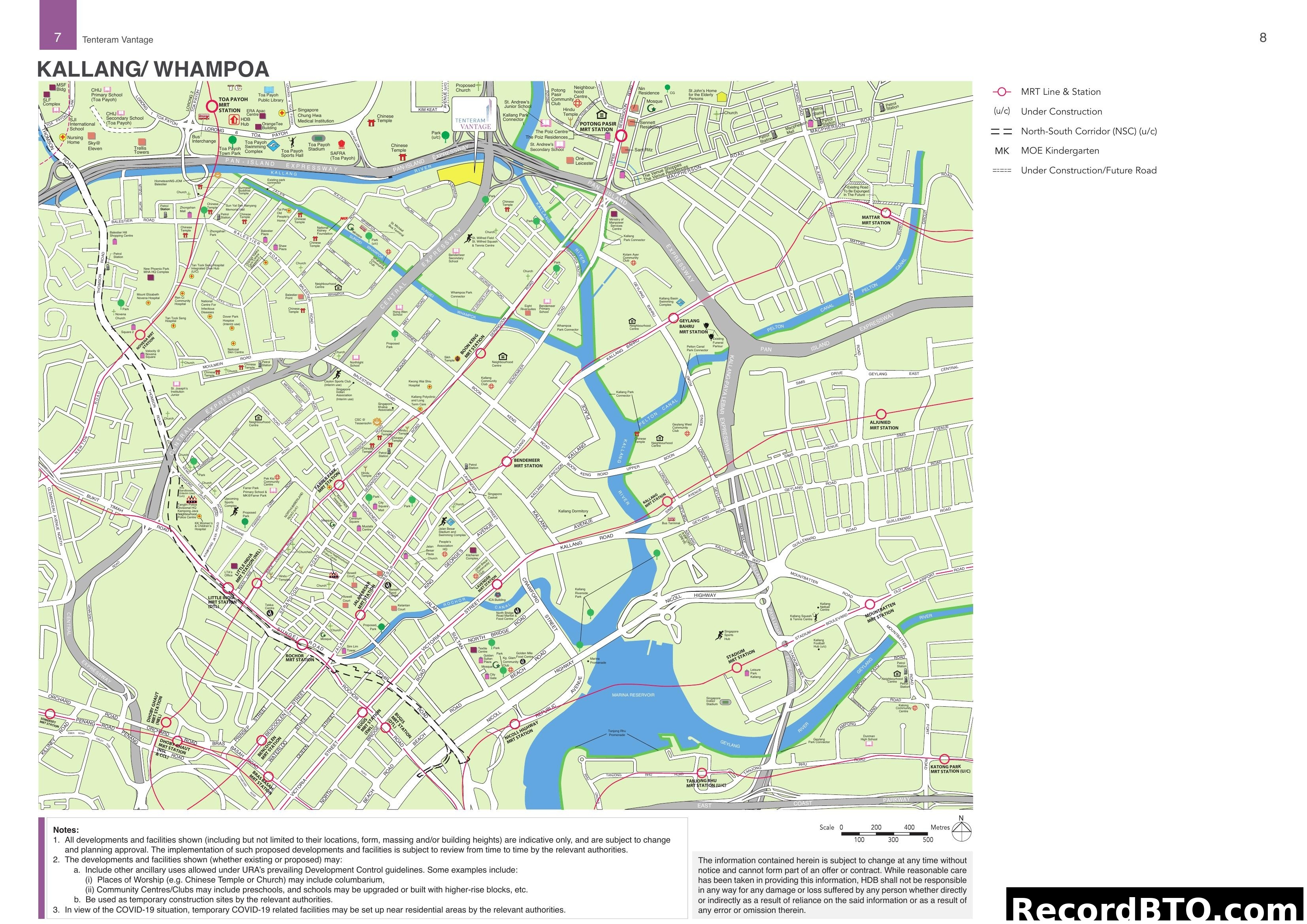 Tenteram Vantage - Kallang/Whampoa Location Map