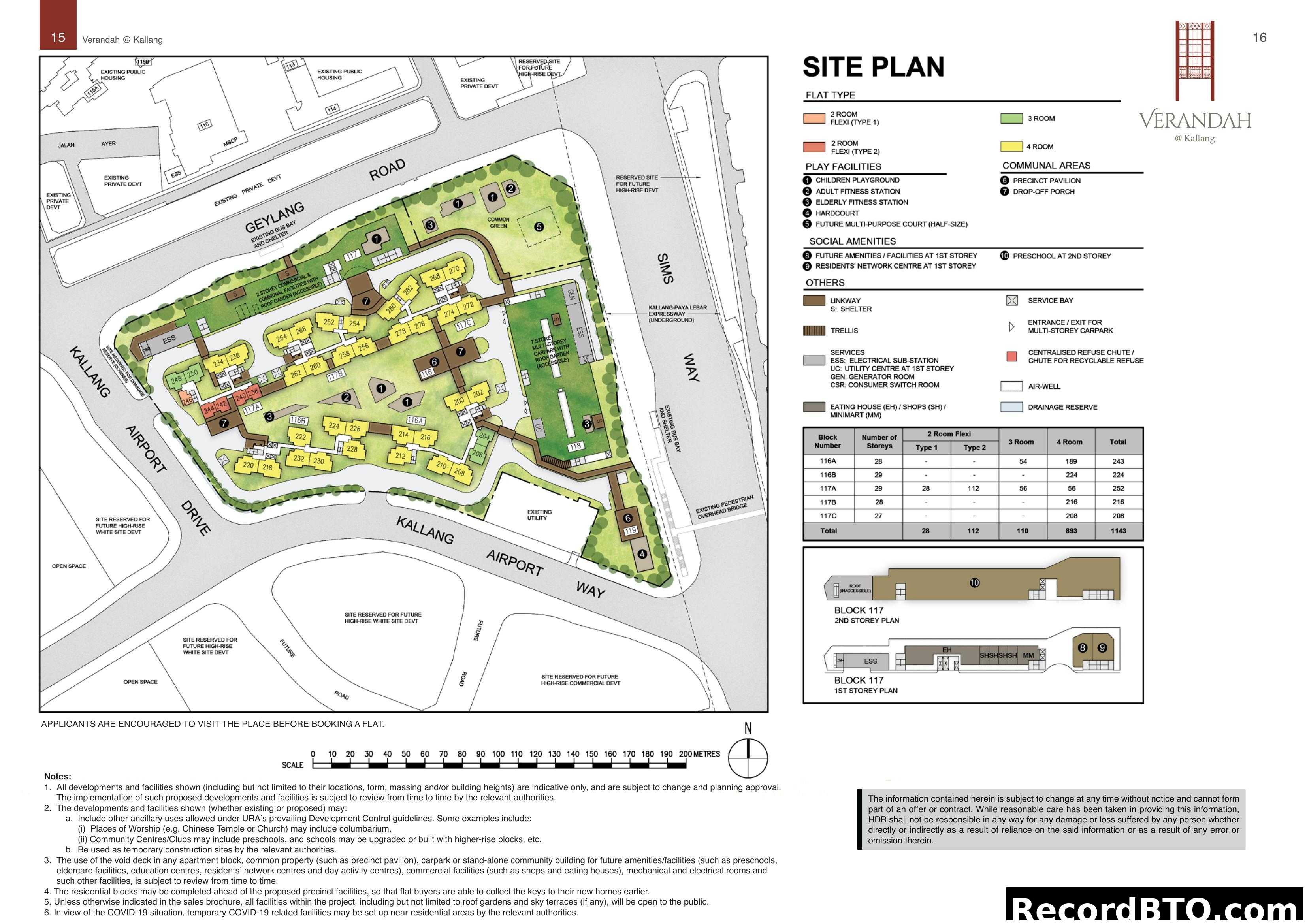 Verandah @ Kallang Site Plan and Block Details