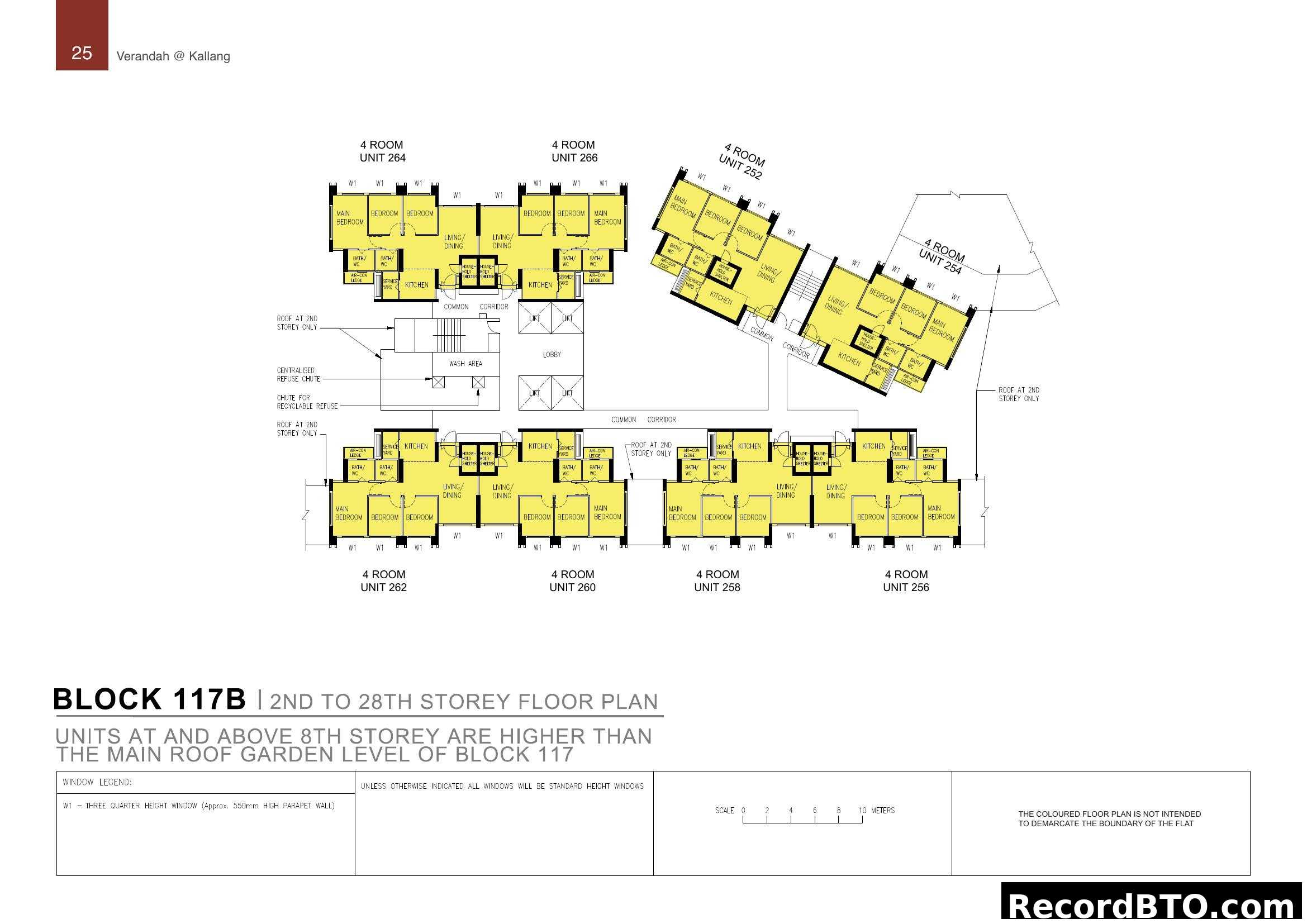 Block 117B 2nd-28th Storey Floor Plan (4-Room Units)
