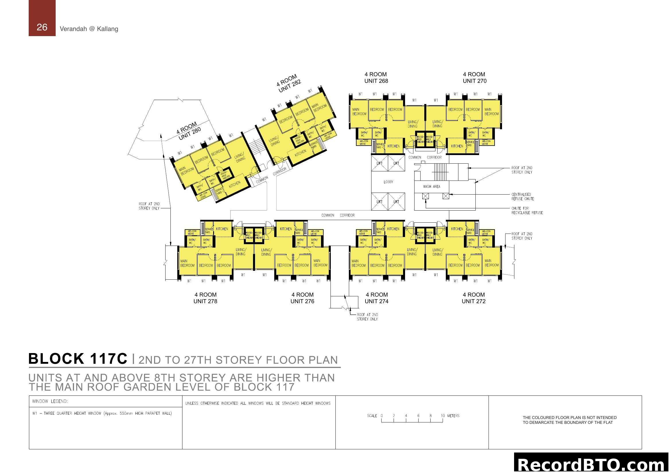 Verandah @ Kallang Block 117C 2nd-27th Storey Floor Plan