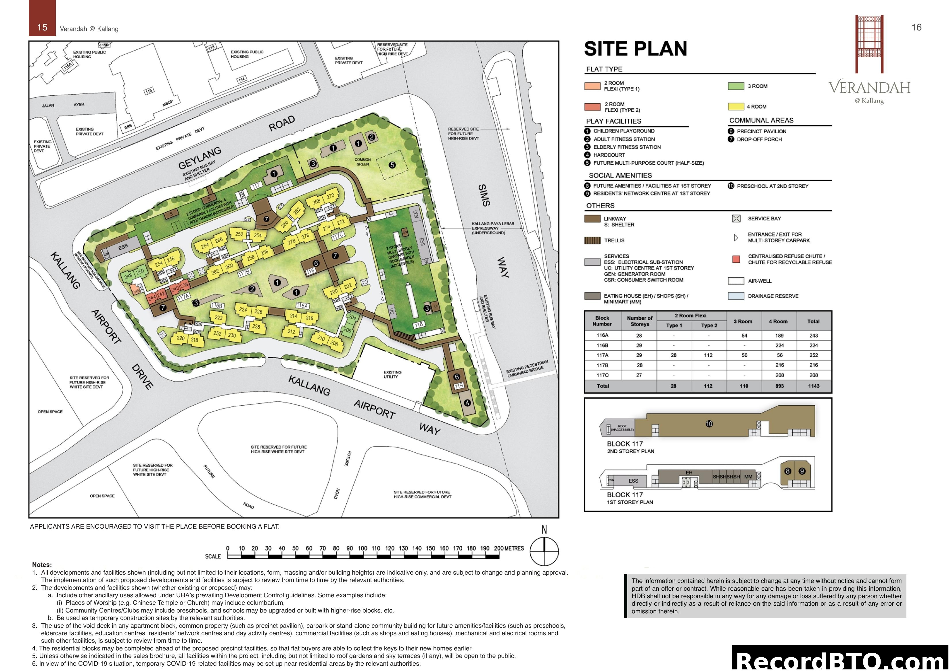 Verandah @ Kallang Site Plan and Block Details