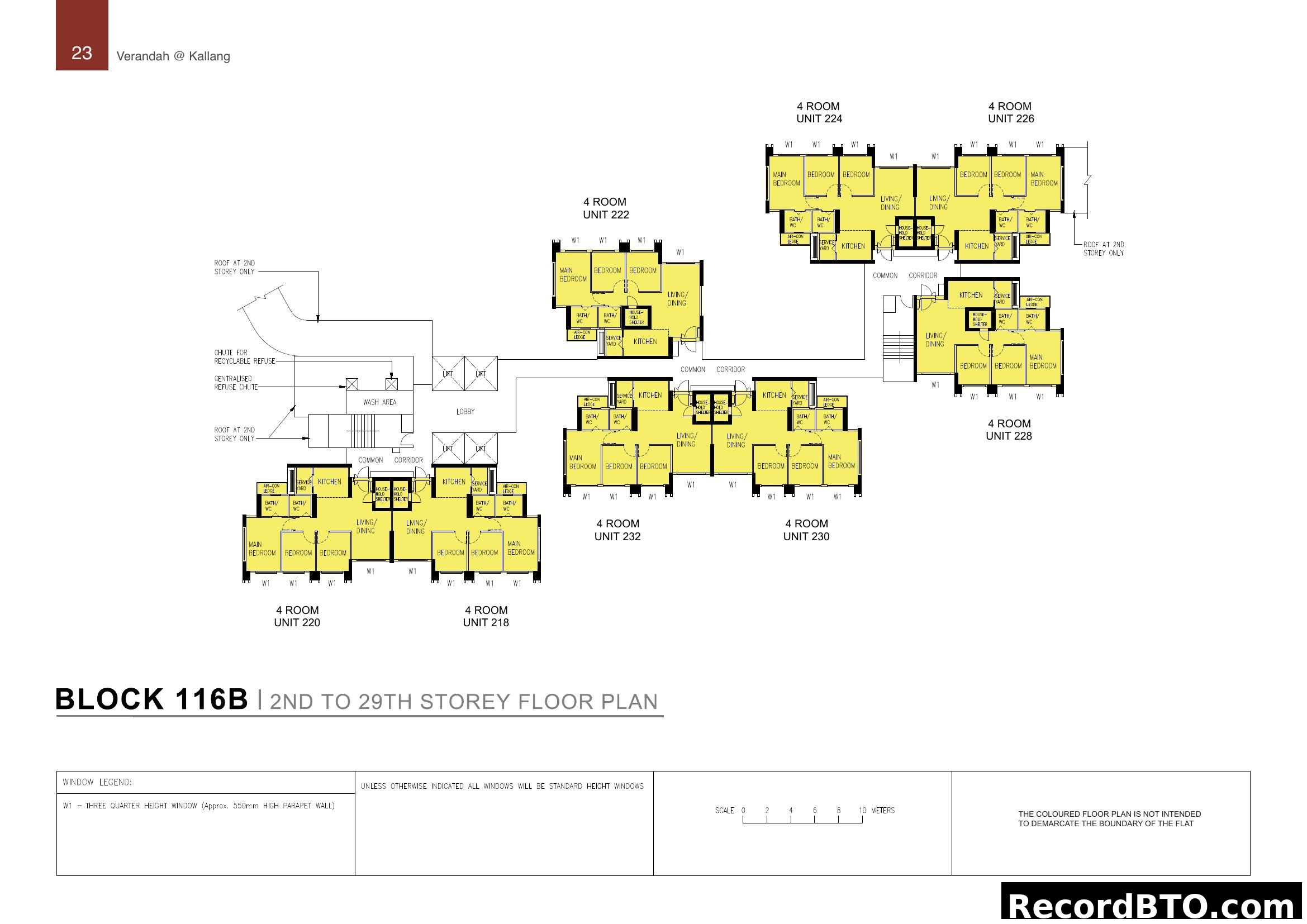 Verandah @ Kallang Block 116B 2nd-29th Storey Floor Plan