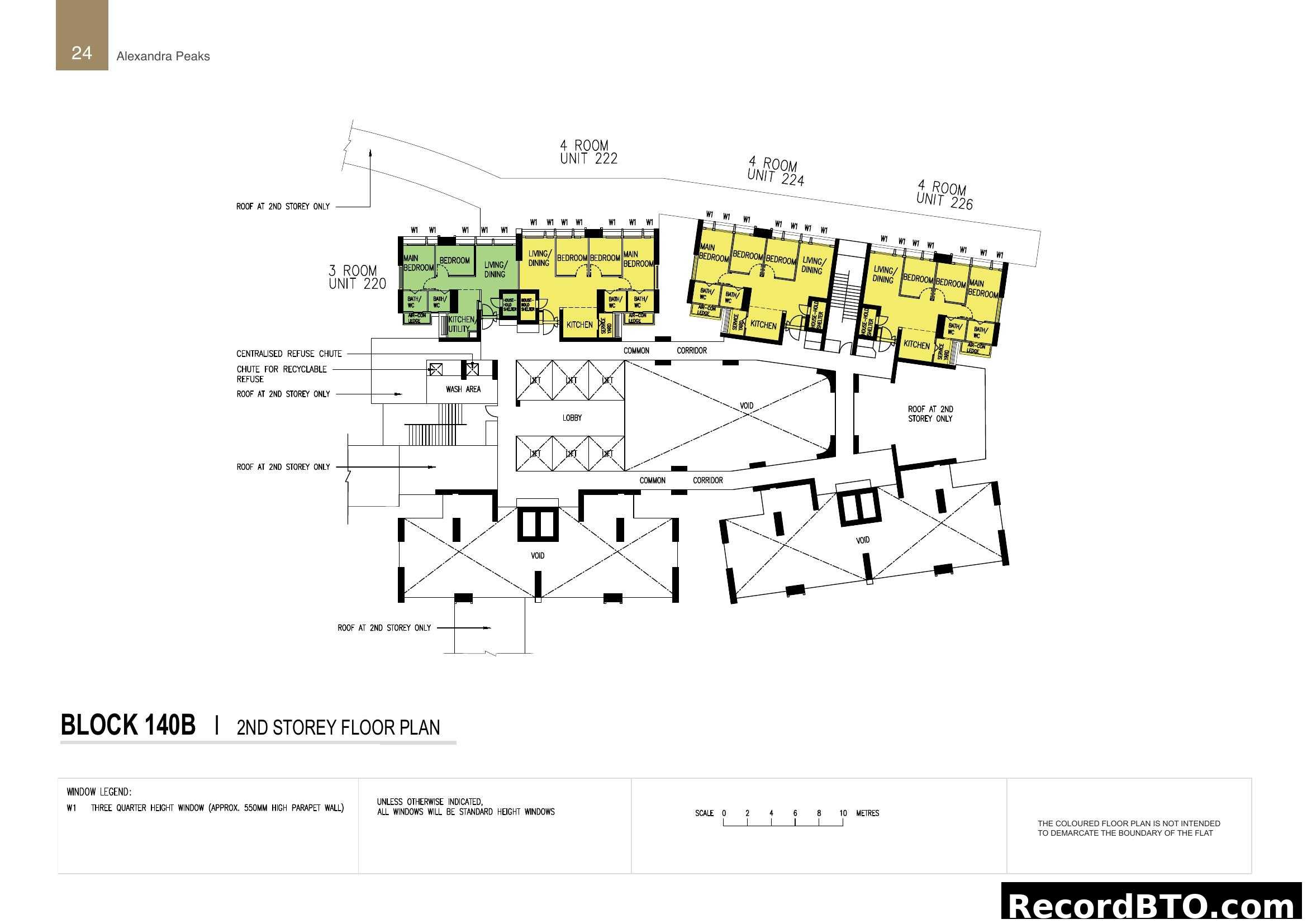 Alexandra Peaks Block 140B 2nd Storey Floor Plan