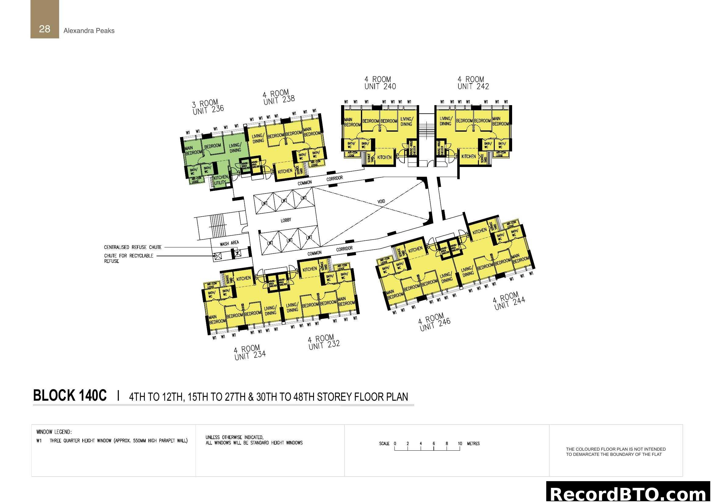 Alexandra Peaks Block 140C Floor Plan (Selected Storeys)