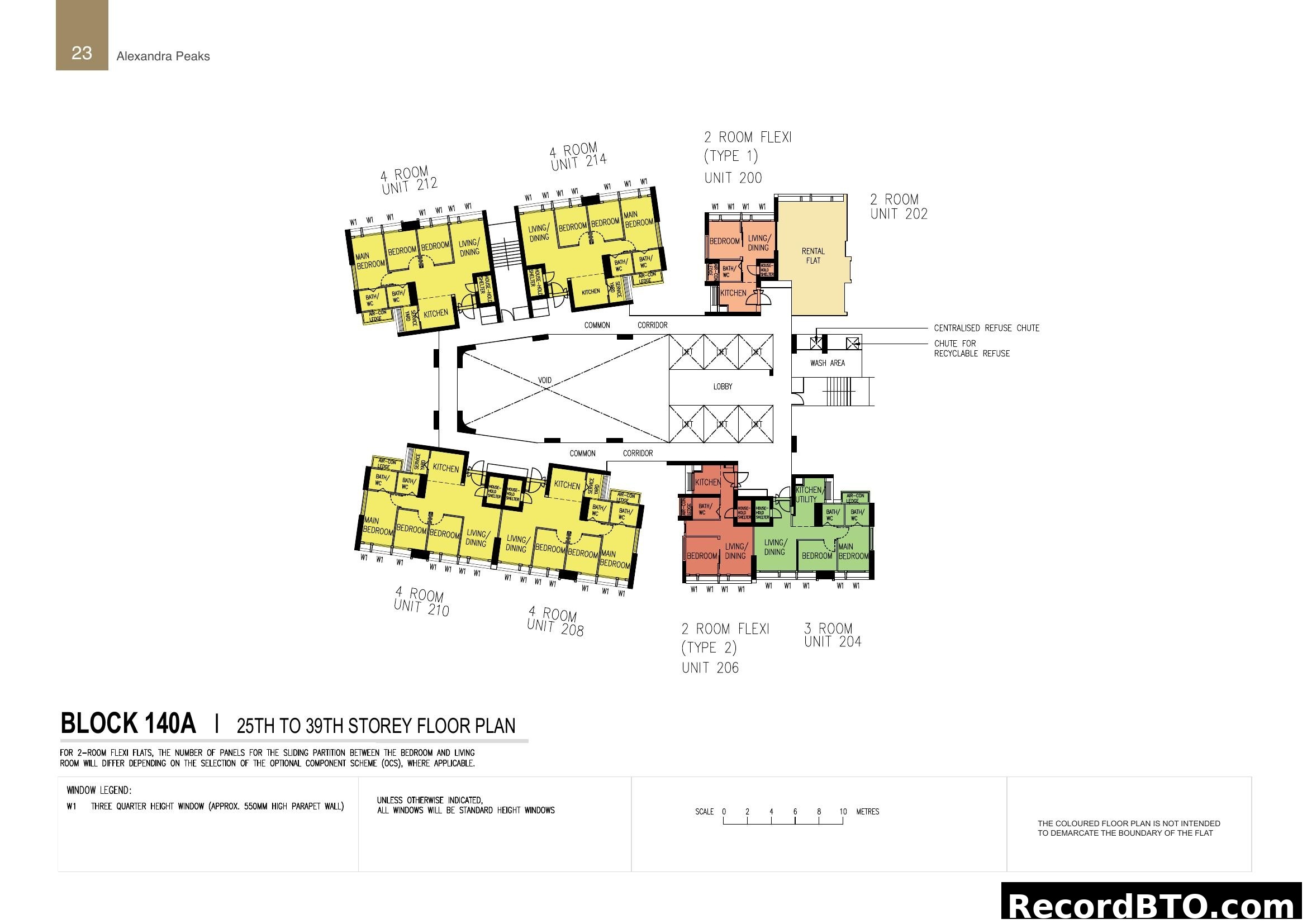Alexandra Peaks Block 140A 25th-39th Storey Floor Plan