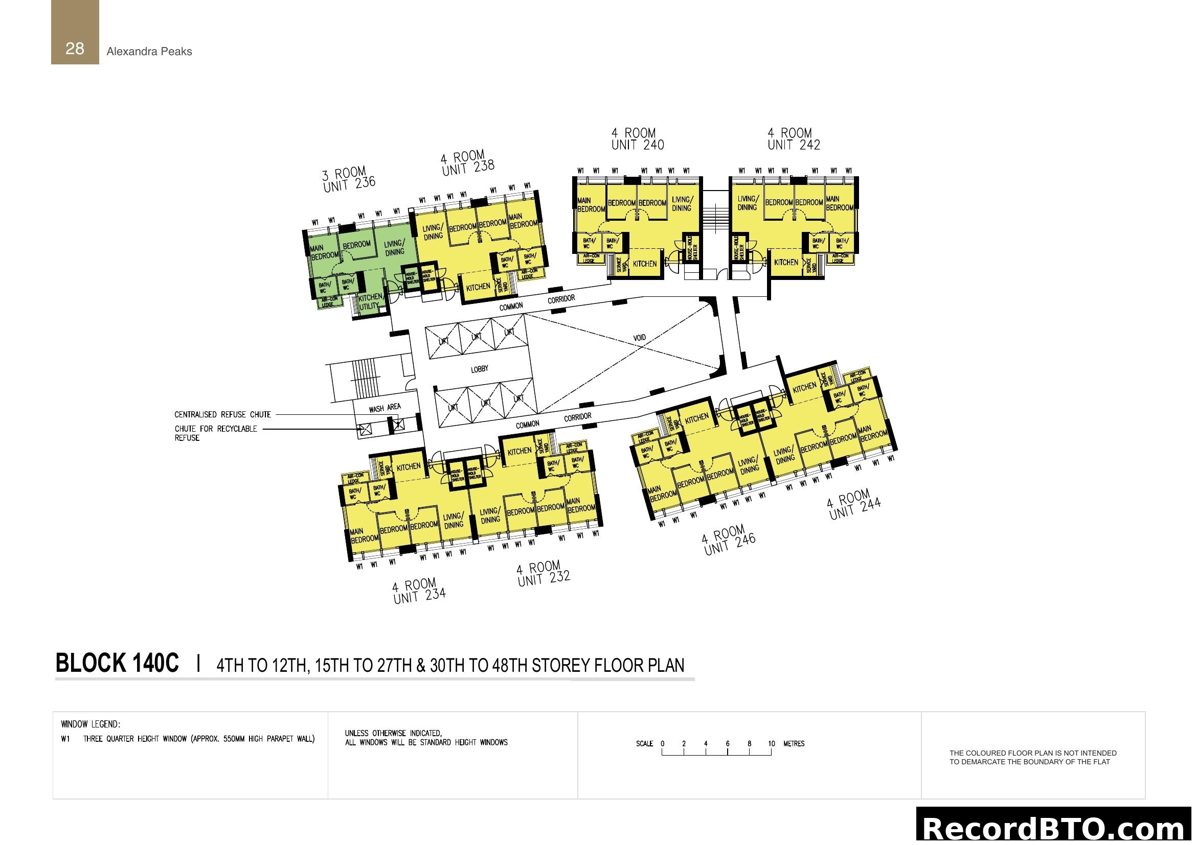 Alexandra Peaks Block 140C Floor Plan (Selected Storeys)