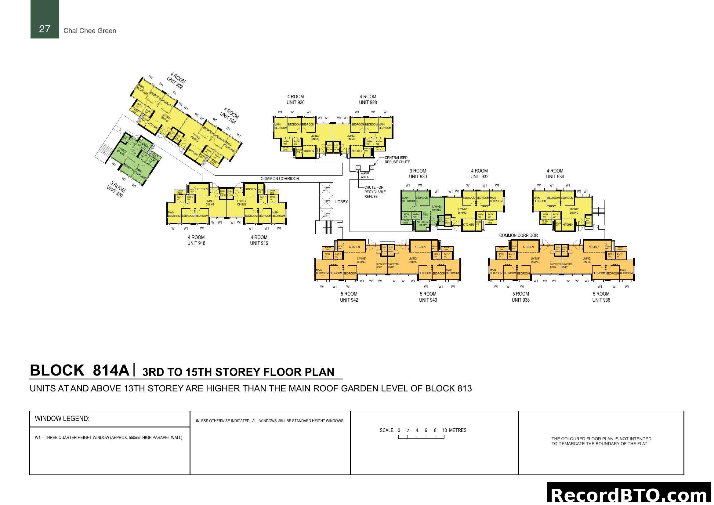 Block 814A Floor Plan - Chai Chee Green (3rd-15th Storey)