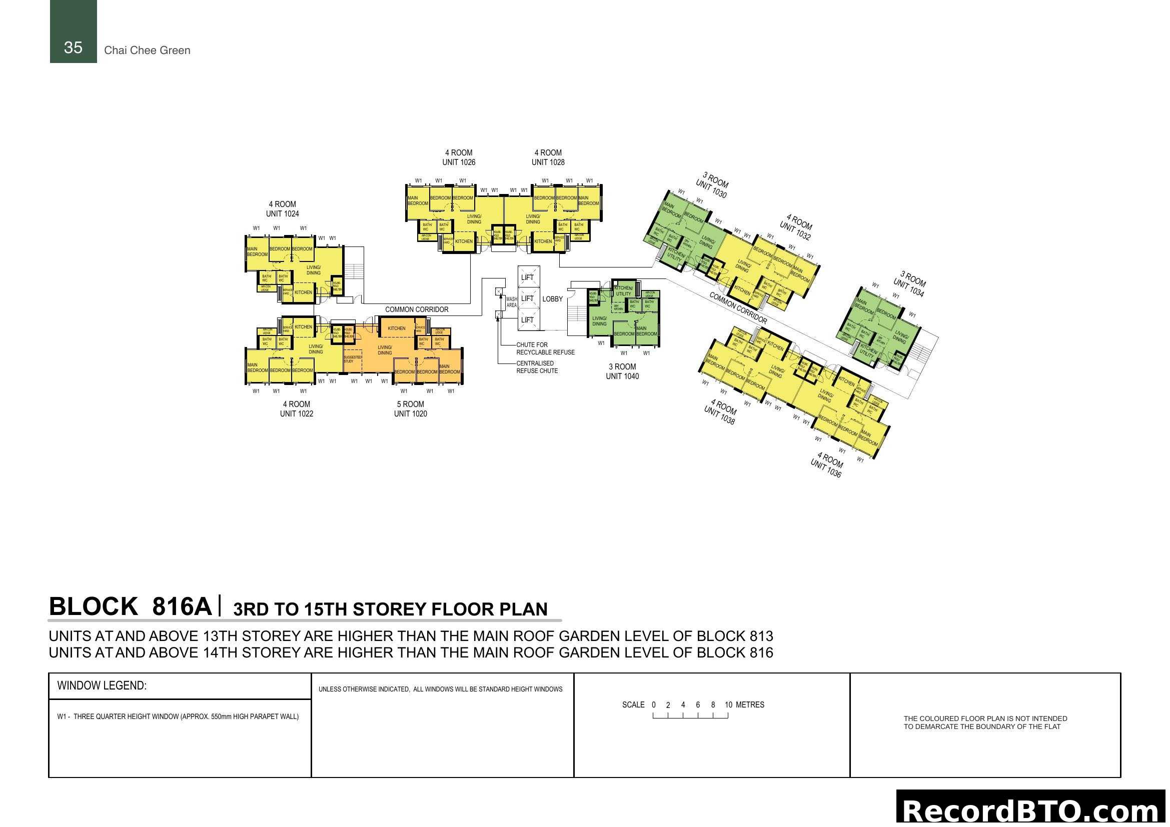 Chai Chee Green Block 816A 3rd to 15th Storey Floor Plan