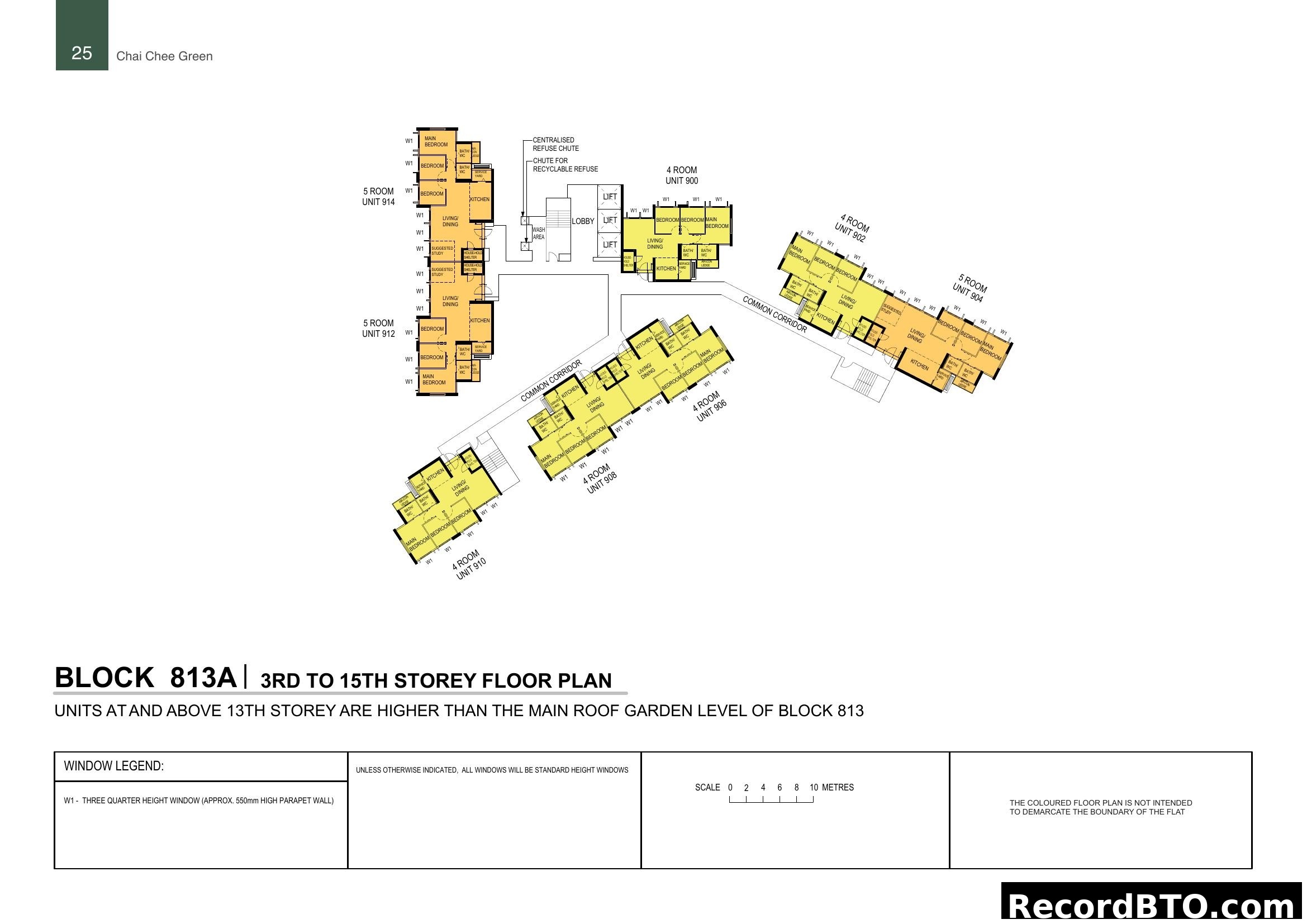 Chai Chee Green Block 813A Floor Plan (3rd to 15th Storey)