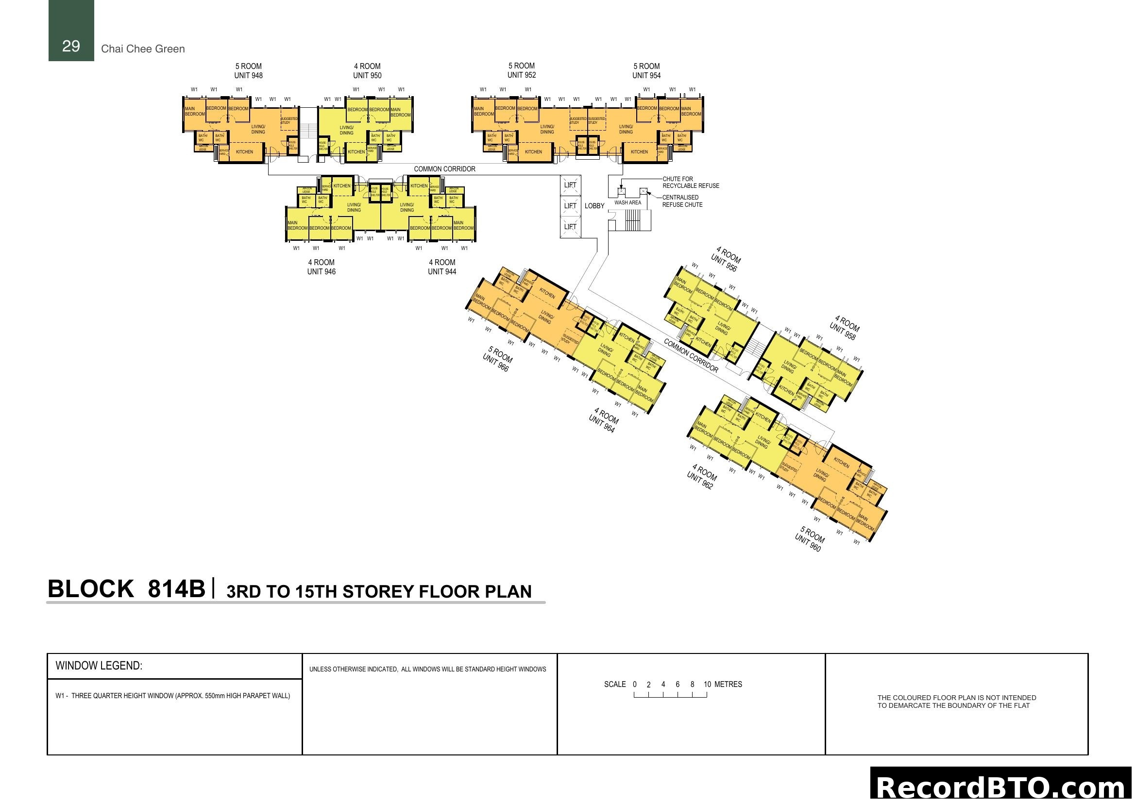 Block 814B | 3rd to 15th Storey Floor Plan - Chai Chee Green